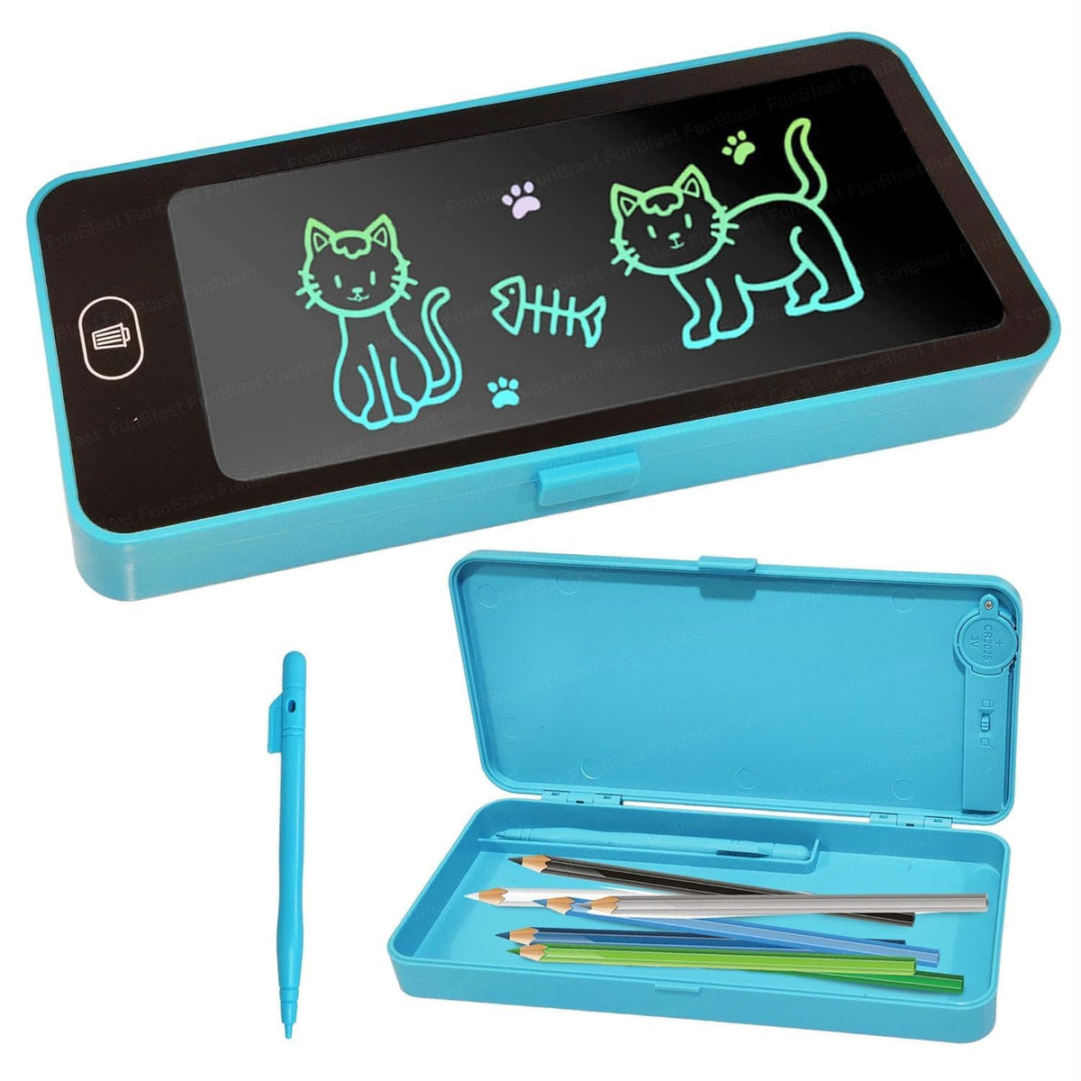 Pencil Box With LCD Writing Tablet