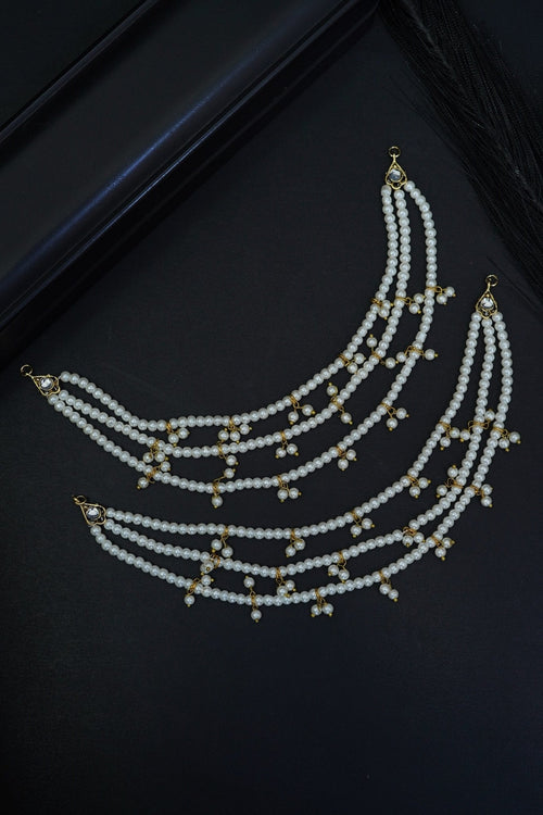 3 Lines Pearl Latkan Saharay Support