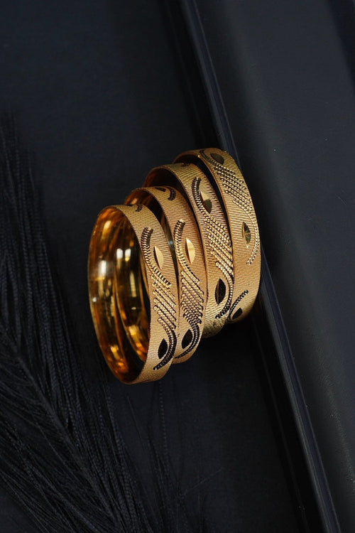 4 Pcs Gold Plated Bangles For KIDS