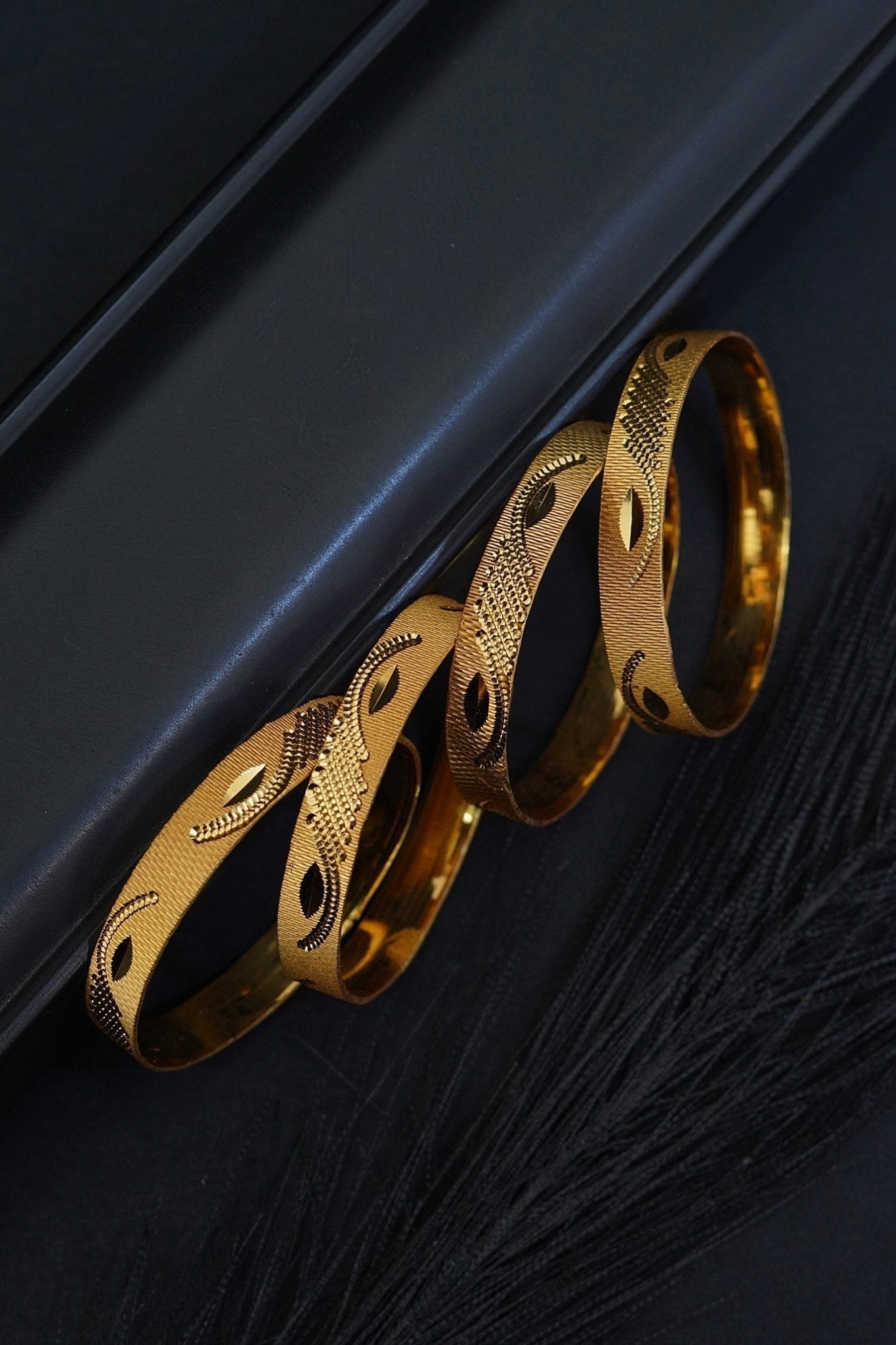 4 Pcs Gold Plated Bangles For KIDS