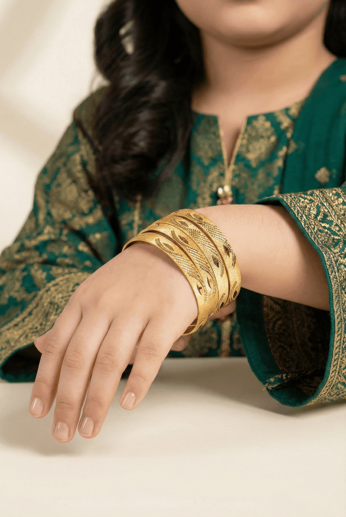4 Pcs Gold Plated Bangles For KIDS