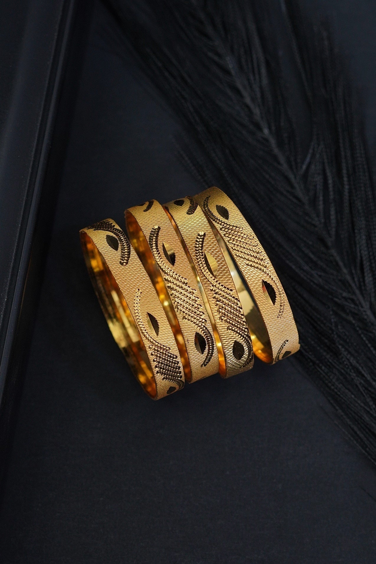 4 Pcs Gold Plated Bangles For KIDS
