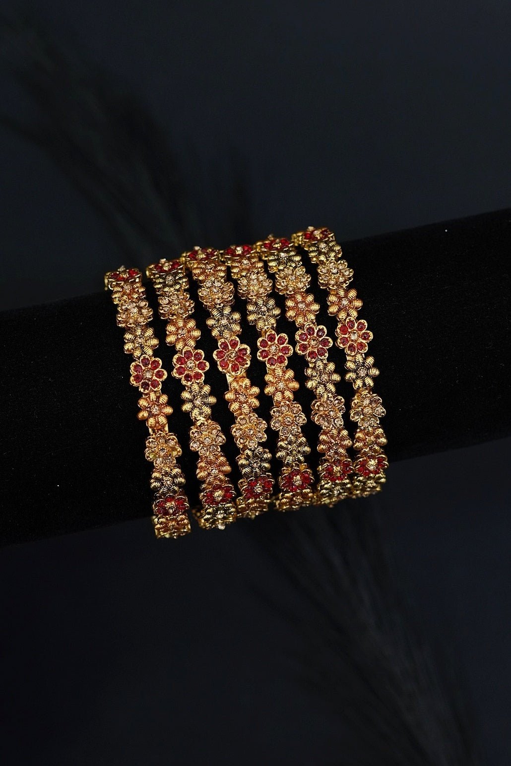 6 Pieces Copper Gold Bangles