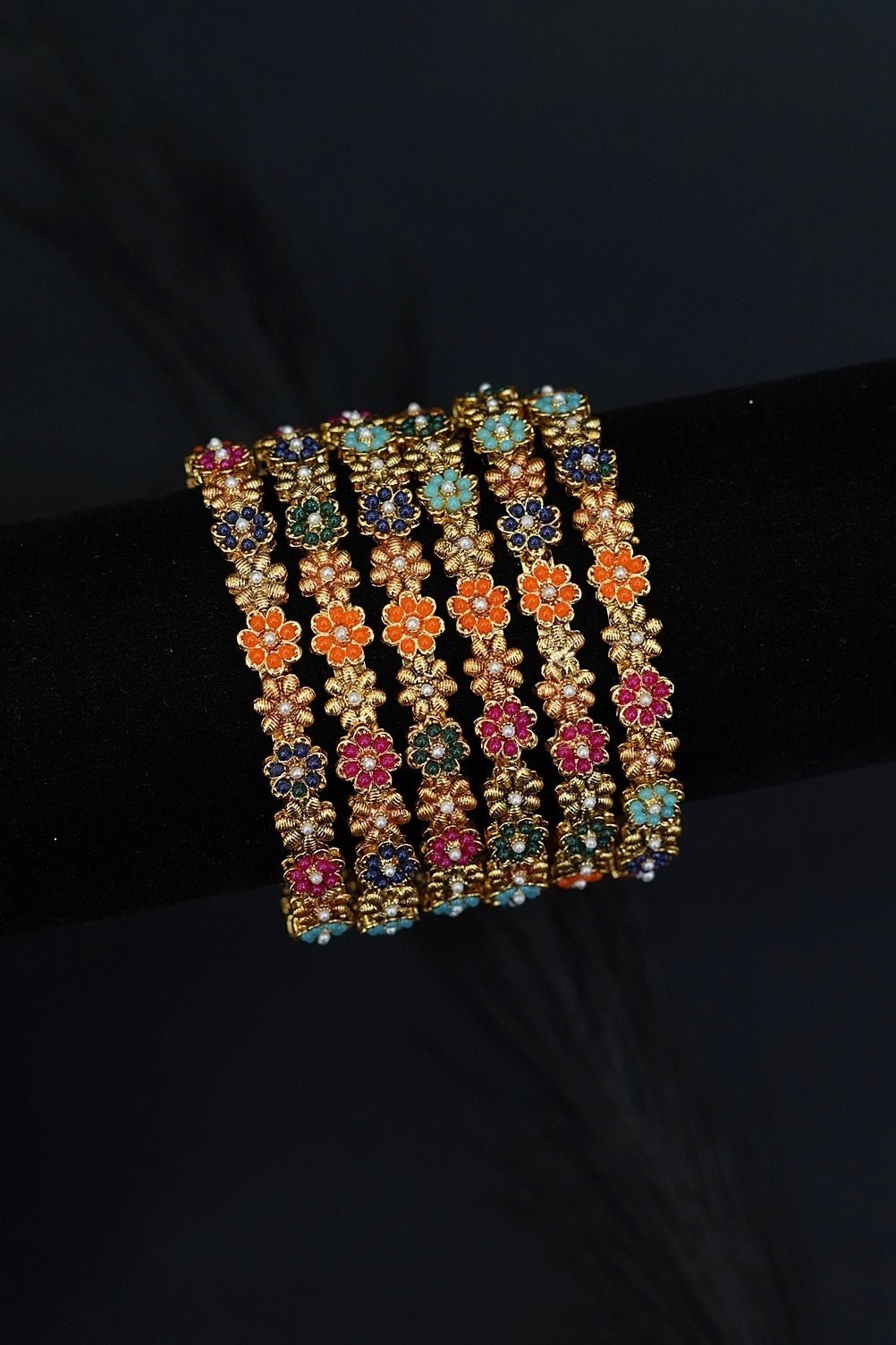 6 Pieces Copper Gold Bangles
