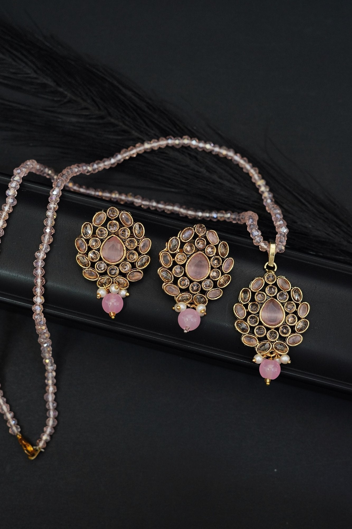 Reverse Ad Zircone Locket Set