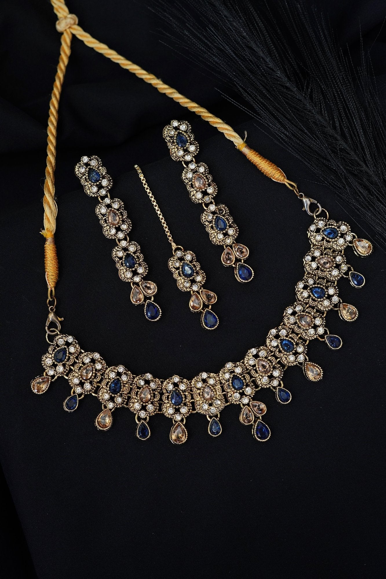 Antique Semi-Stones & Zircons Necklace set