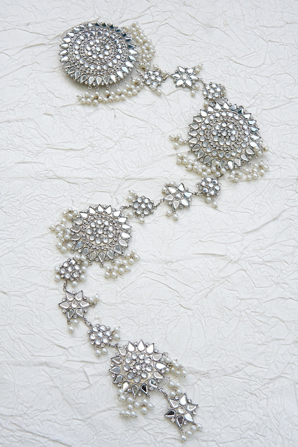 Elegant Cut Kundan Paranda Hair Chutla for Bridals