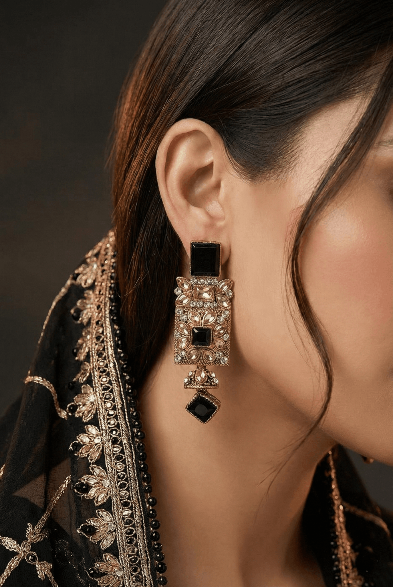Antique Egyptian Earrings With Zircones