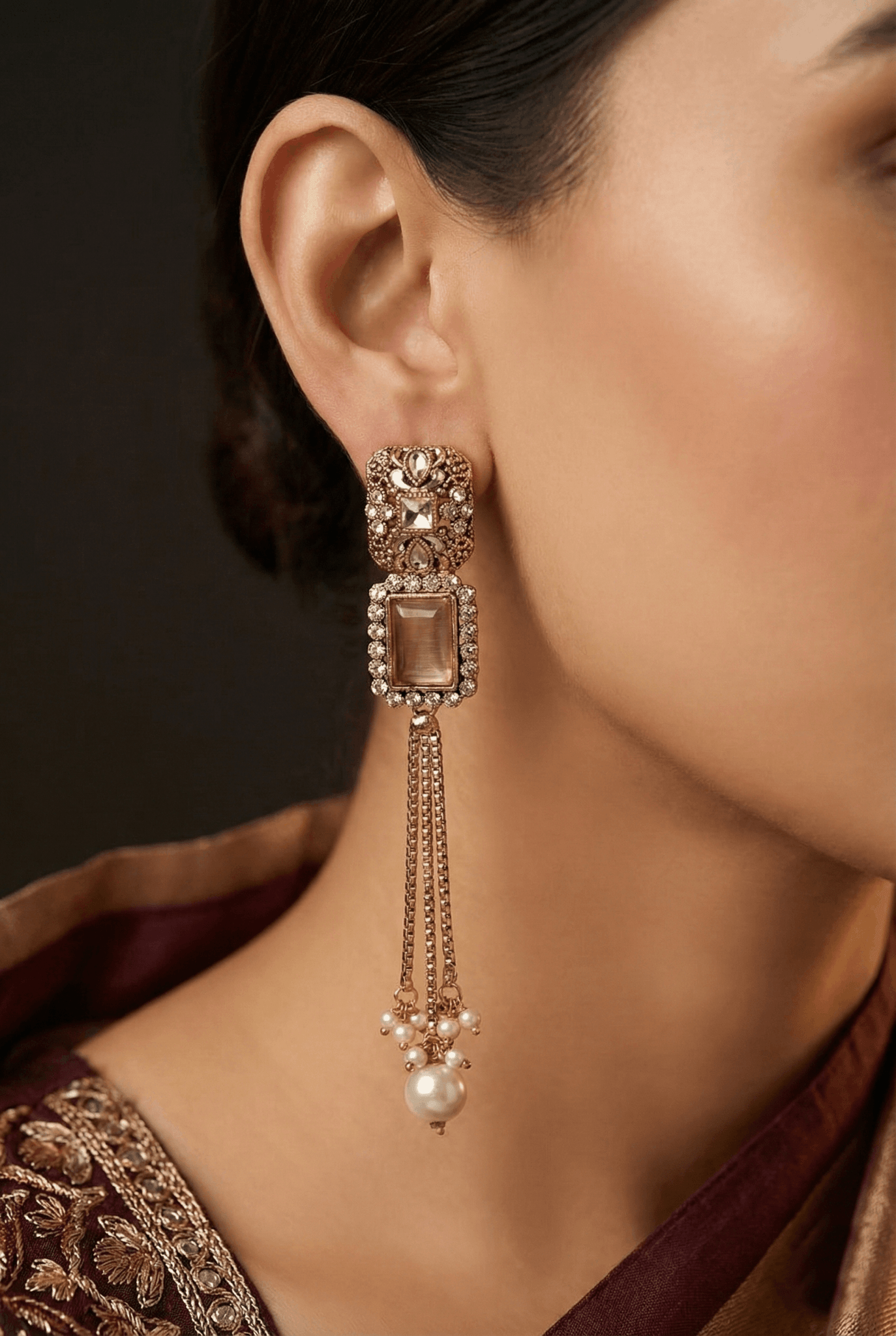 Antique Gems Latkan Earrings