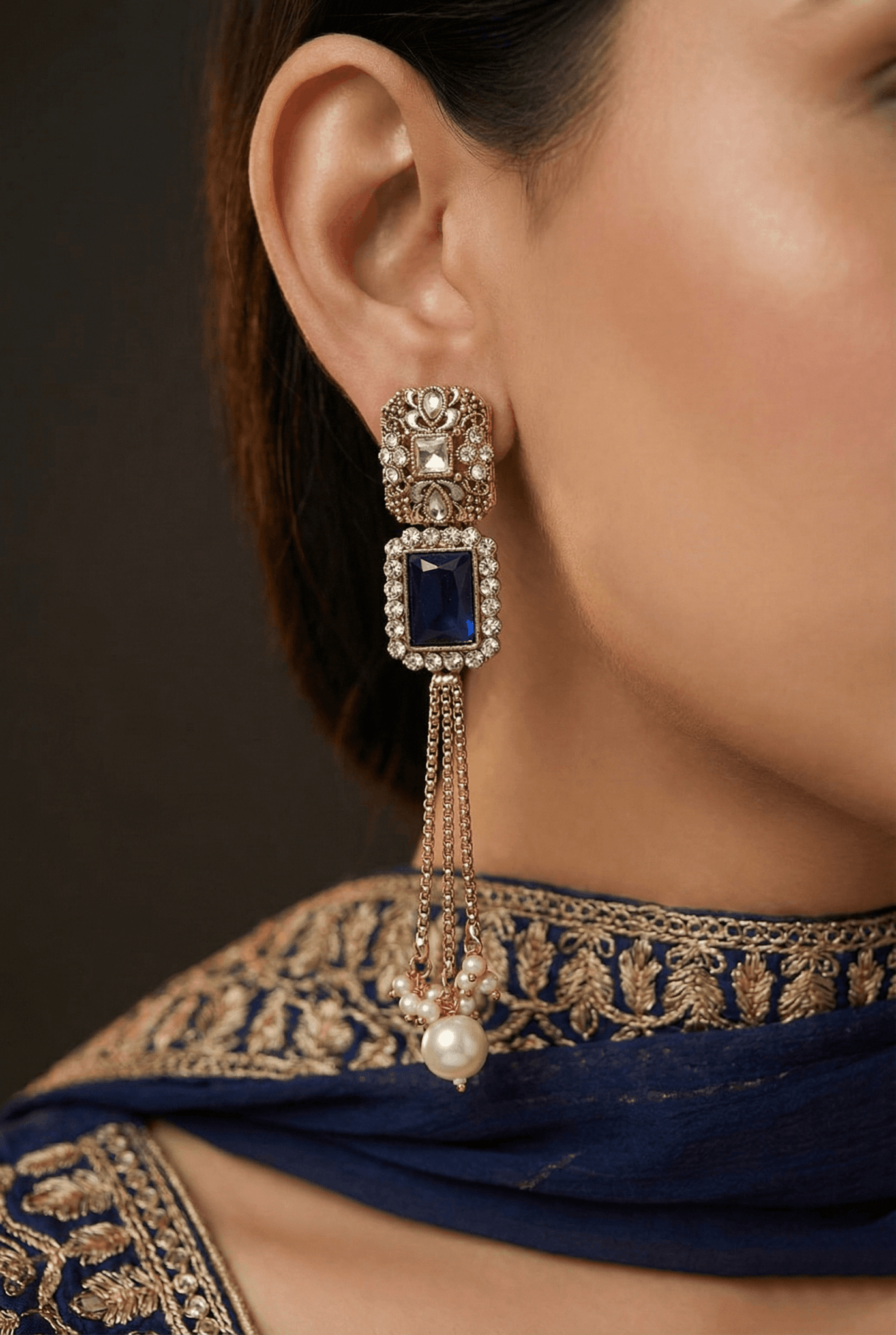 Antique Gems Latkan Earrings