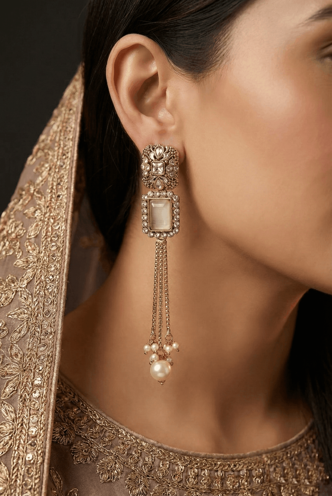 Antique Gems Latkan Earrings