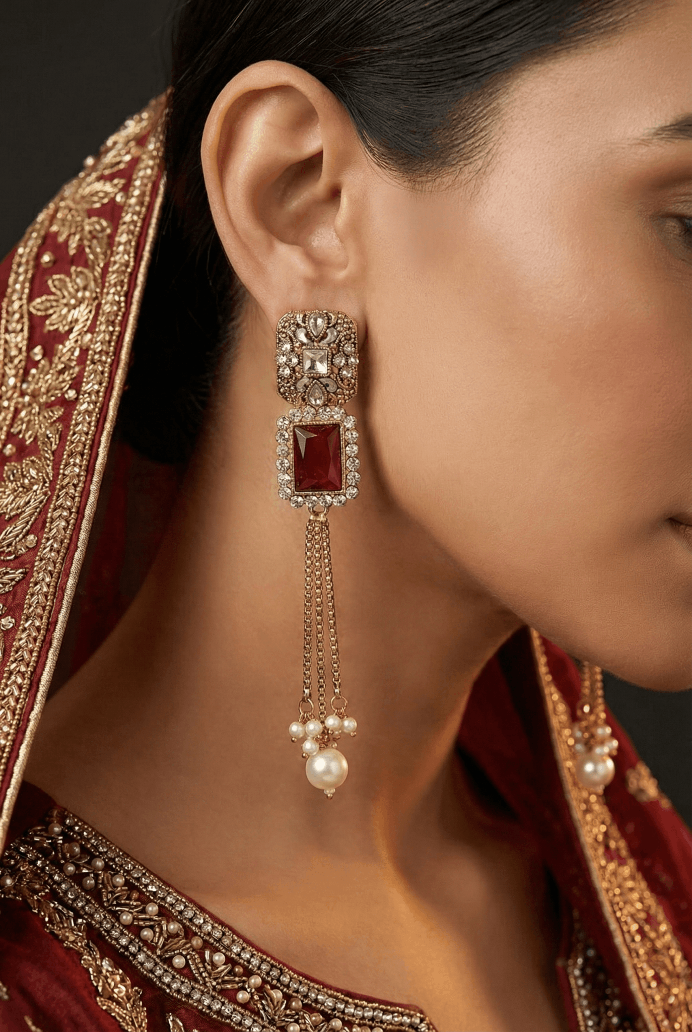 Antique Gems Latkan Earrings