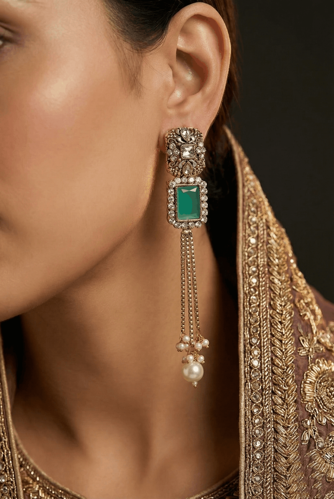 Antique Gems Latkan Earrings