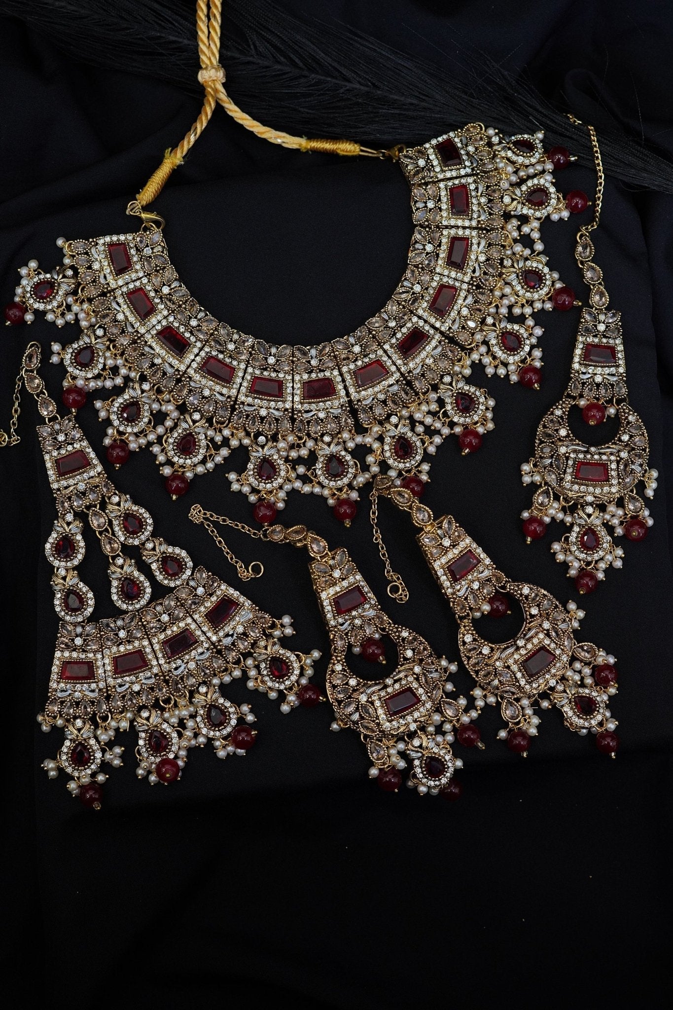 Antique Golden Bridal Wear Set