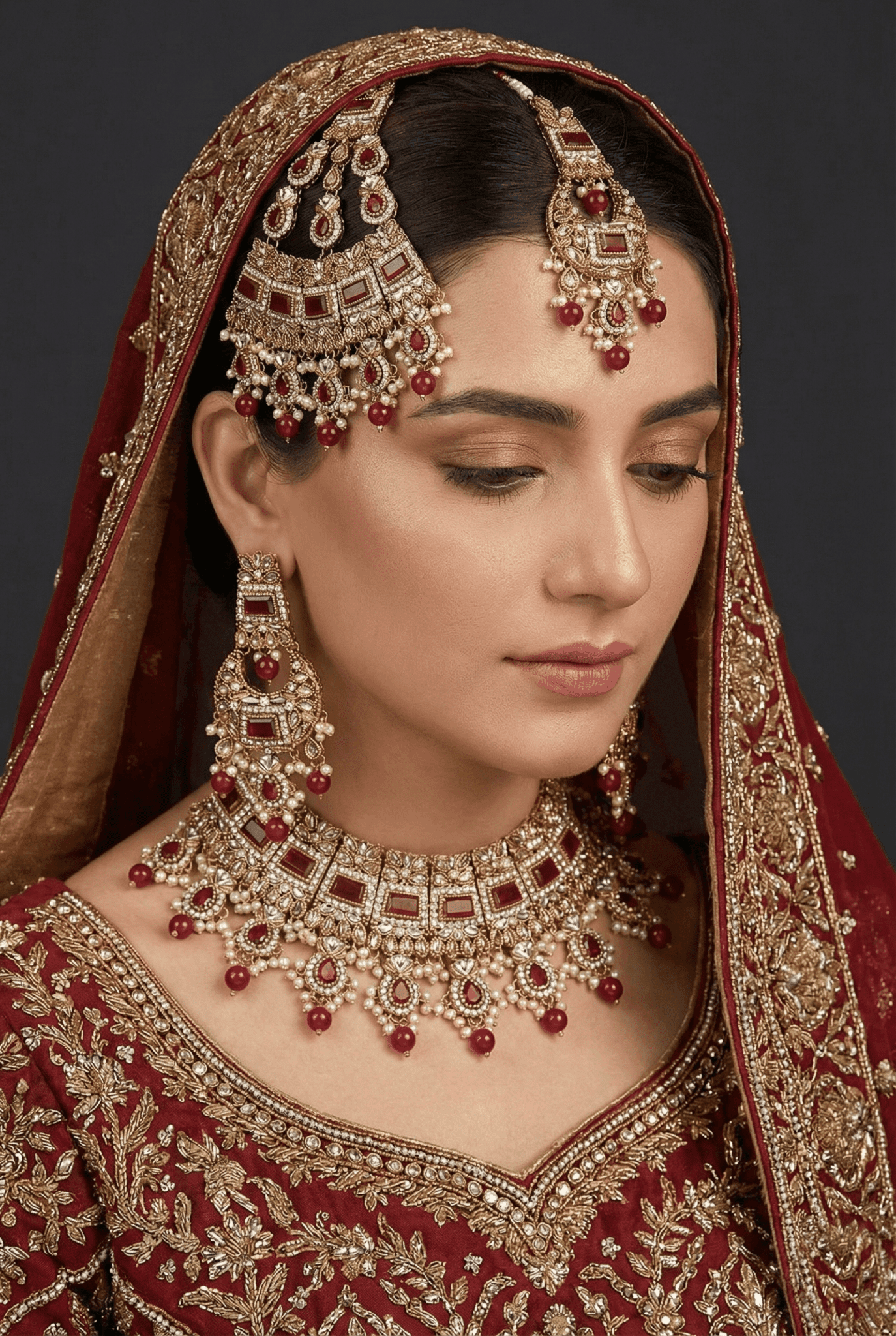 Antique Golden Bridal Wear Set