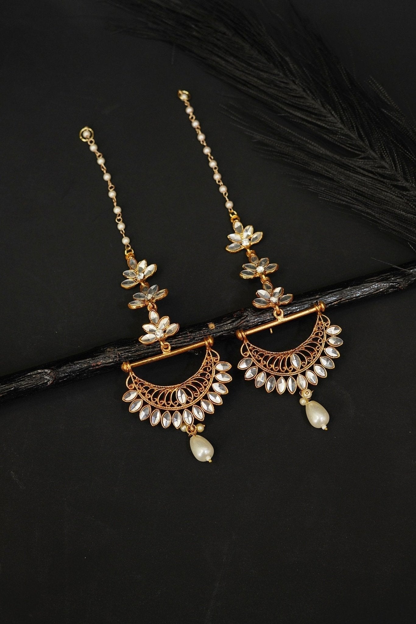 Antique Madrasi Kundan Earrings