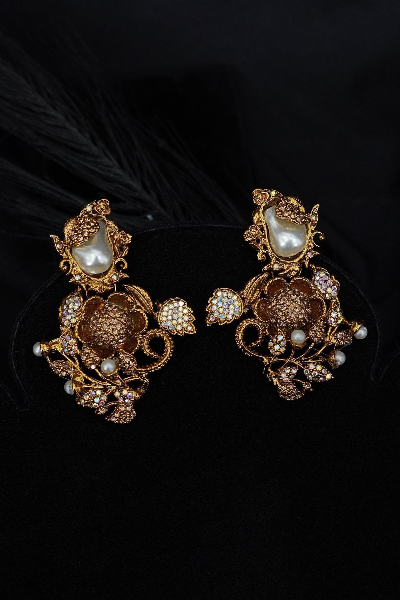 Antique Mother Pearl Turkish Earrings