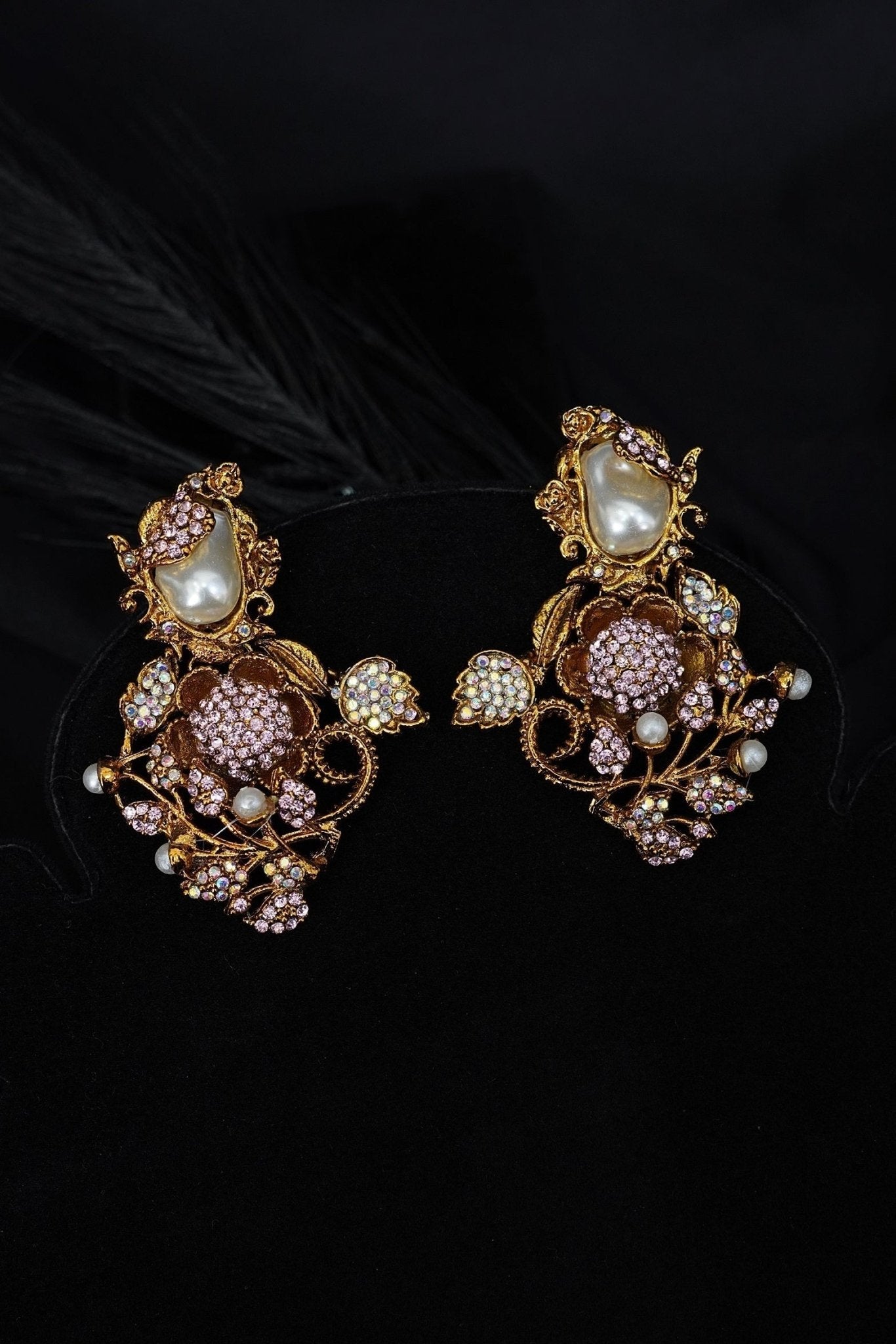 Antique Mother Pearl Turkish Earrings