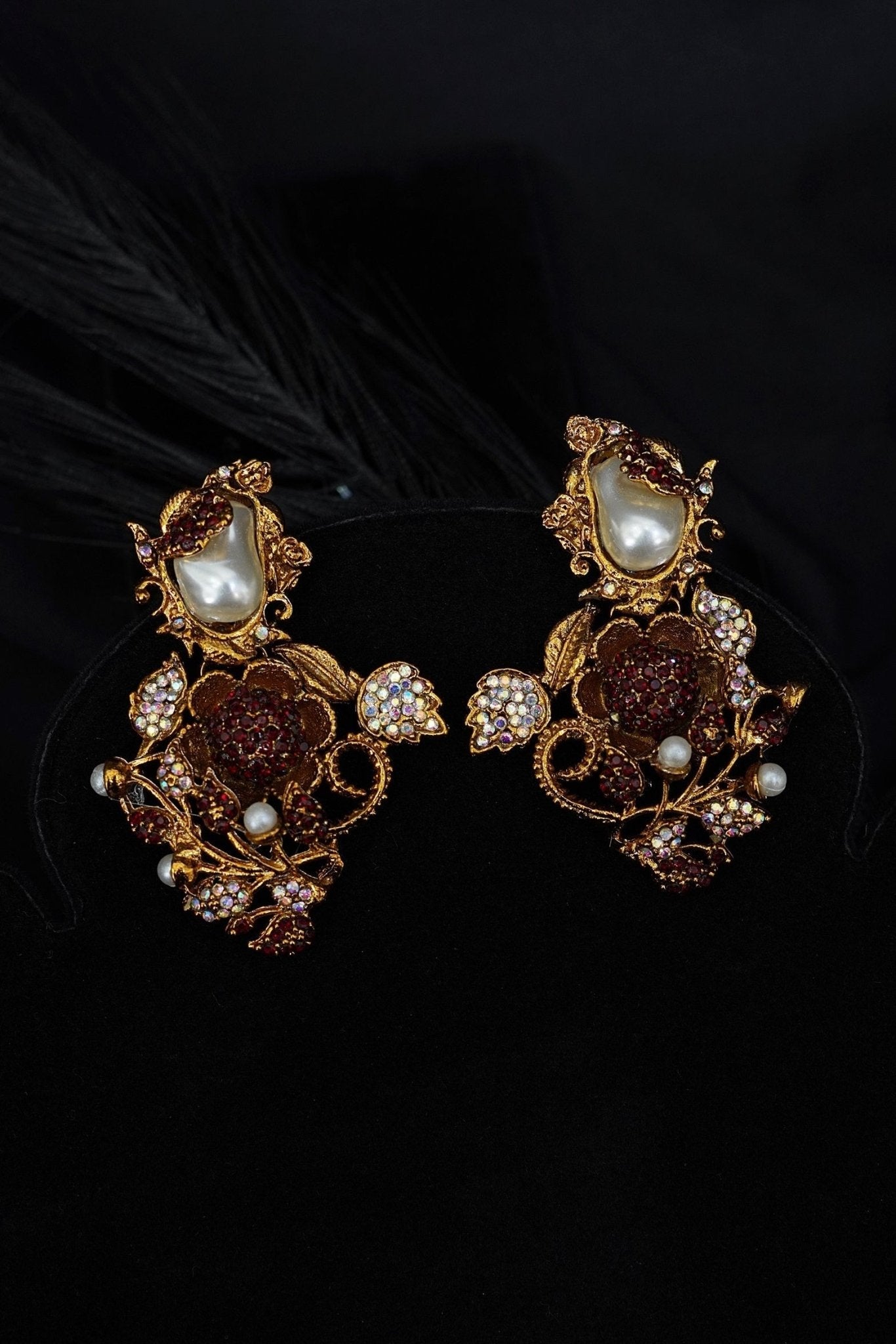 Antique Mother Pearl Turkish Earrings