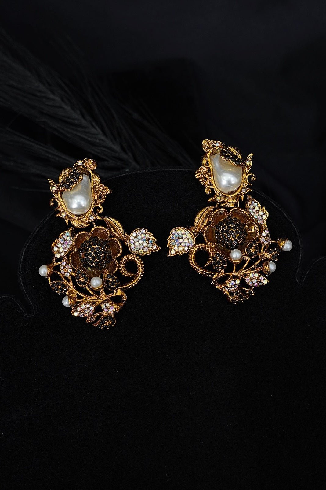 Antique Mother Pearl Turkish Earrings