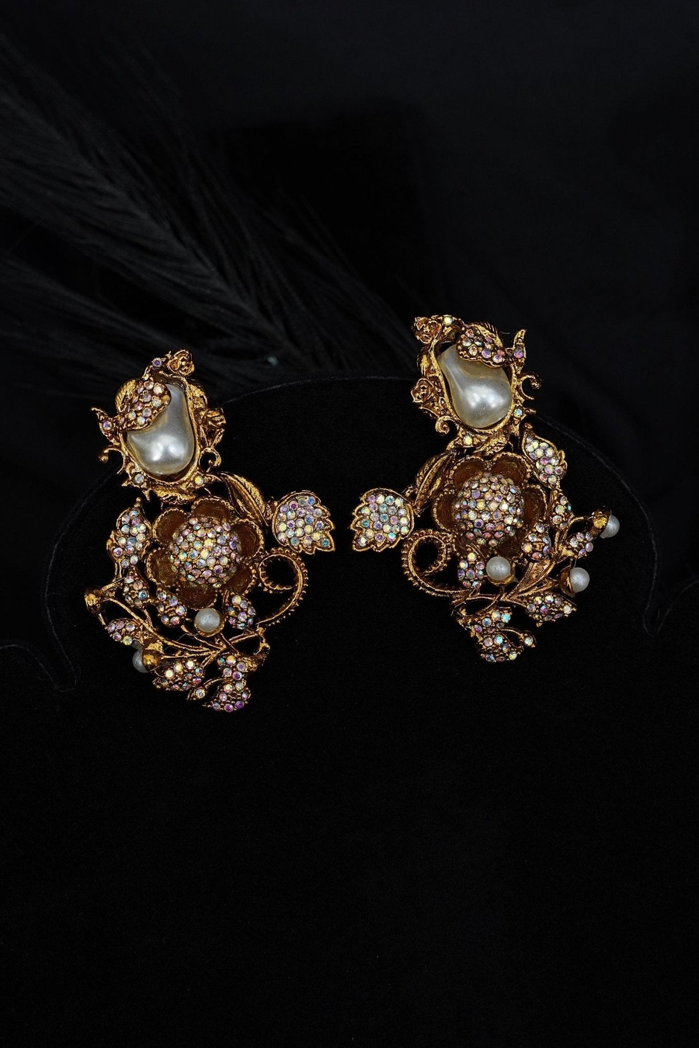 Antique Mother Pearl Turkish Earrings