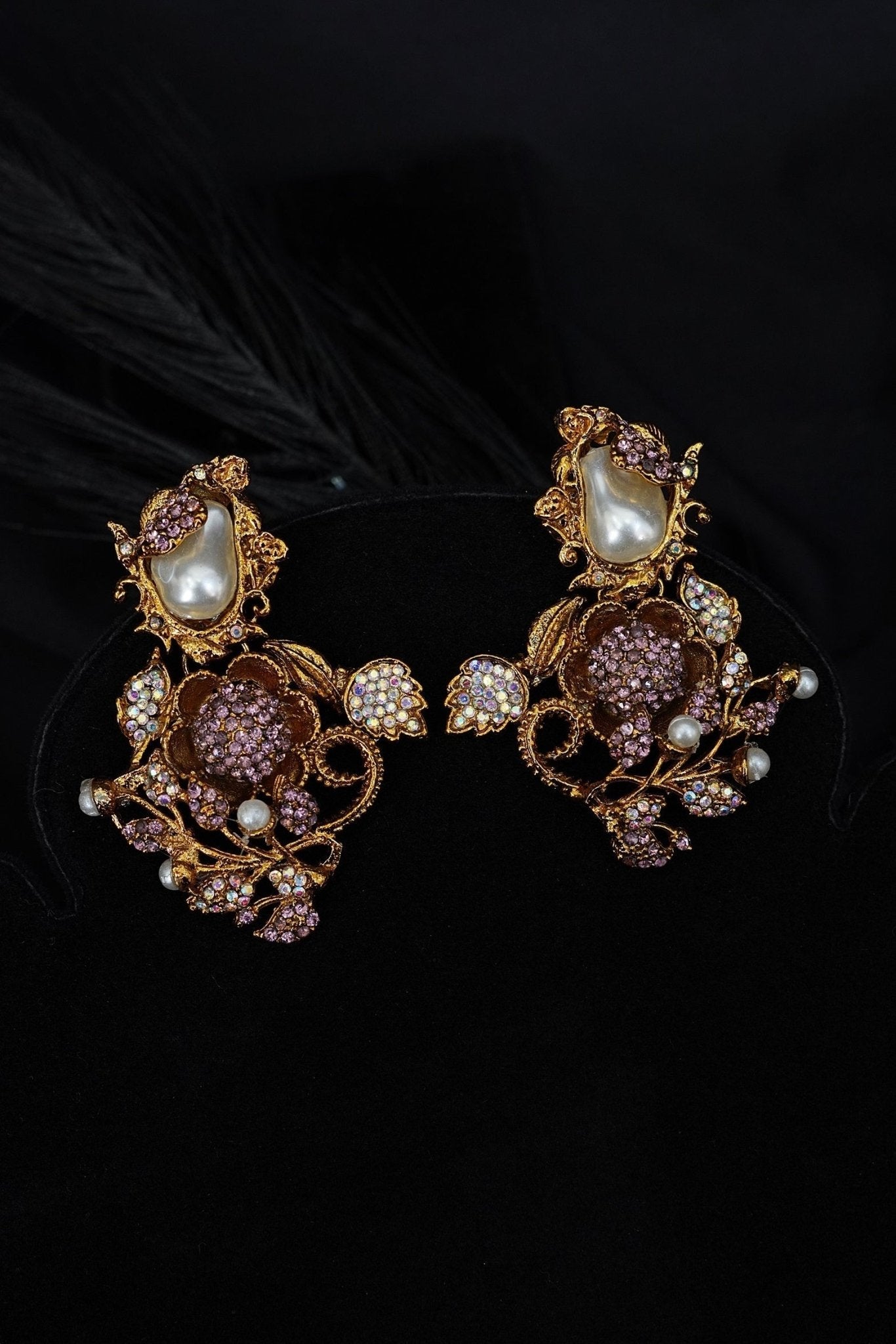 Antique Mother Pearl Turkish Earrings