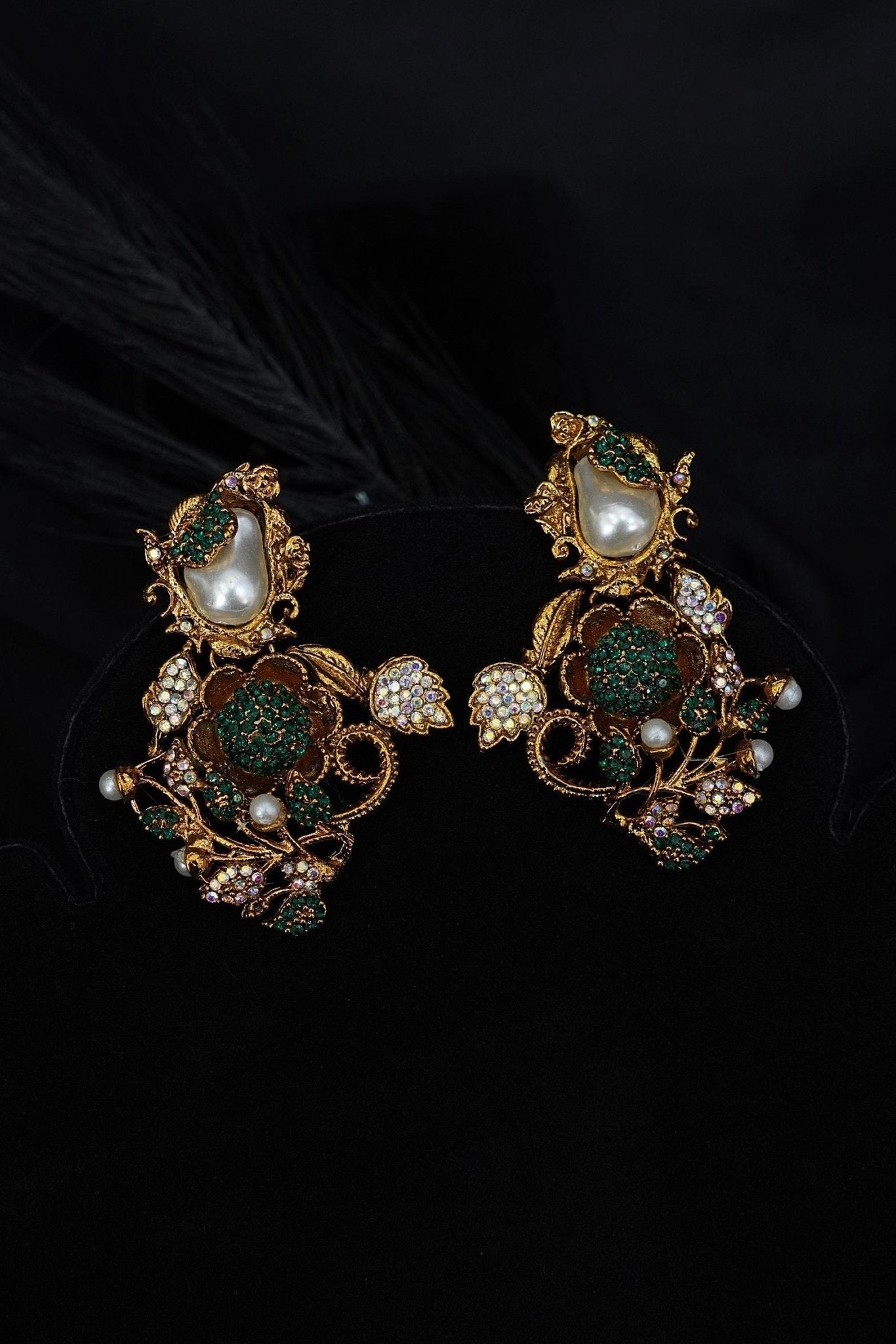 Antique Mother Pearl Turkish Earrings
