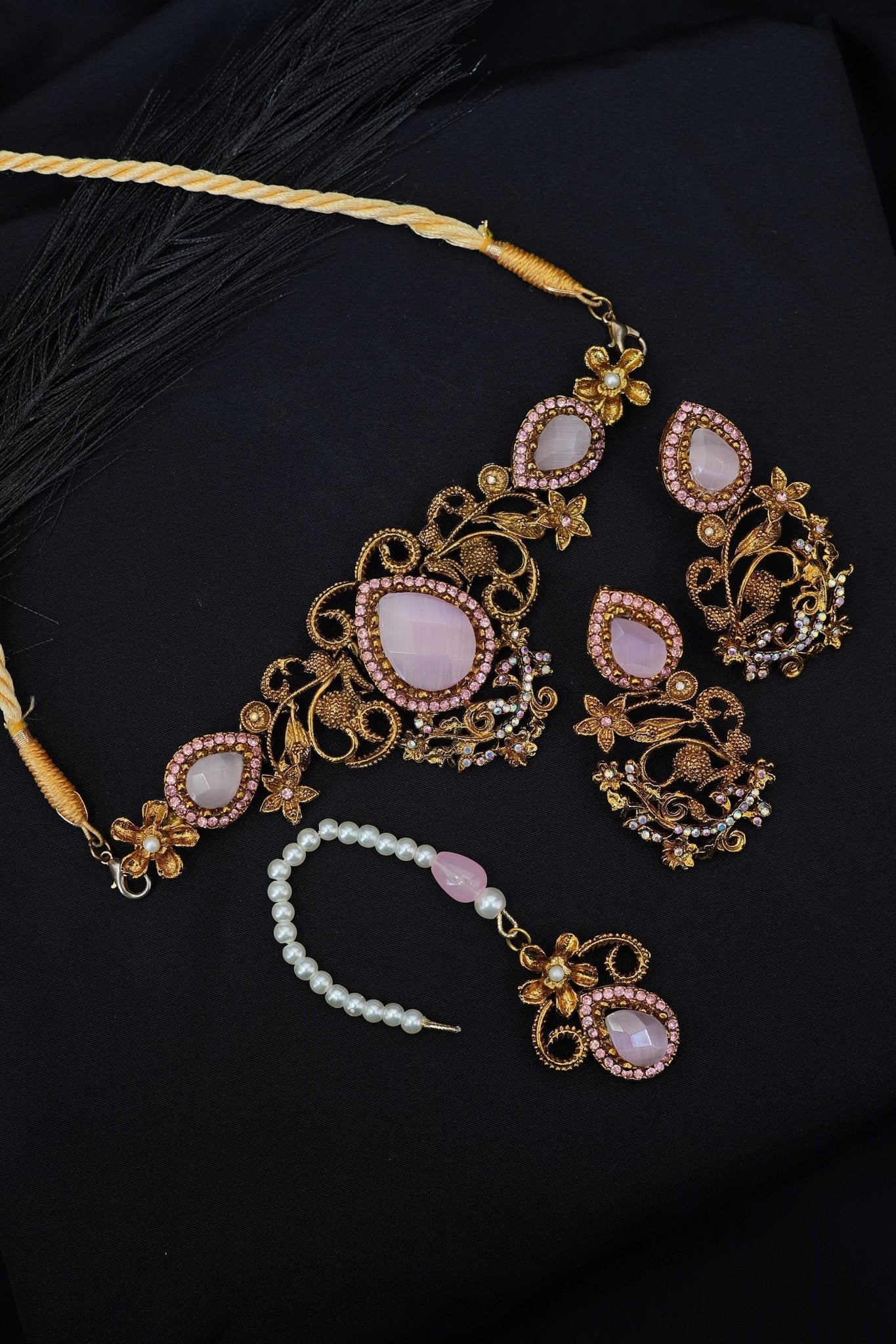 Antique Turkish Gemstone Necklace Set