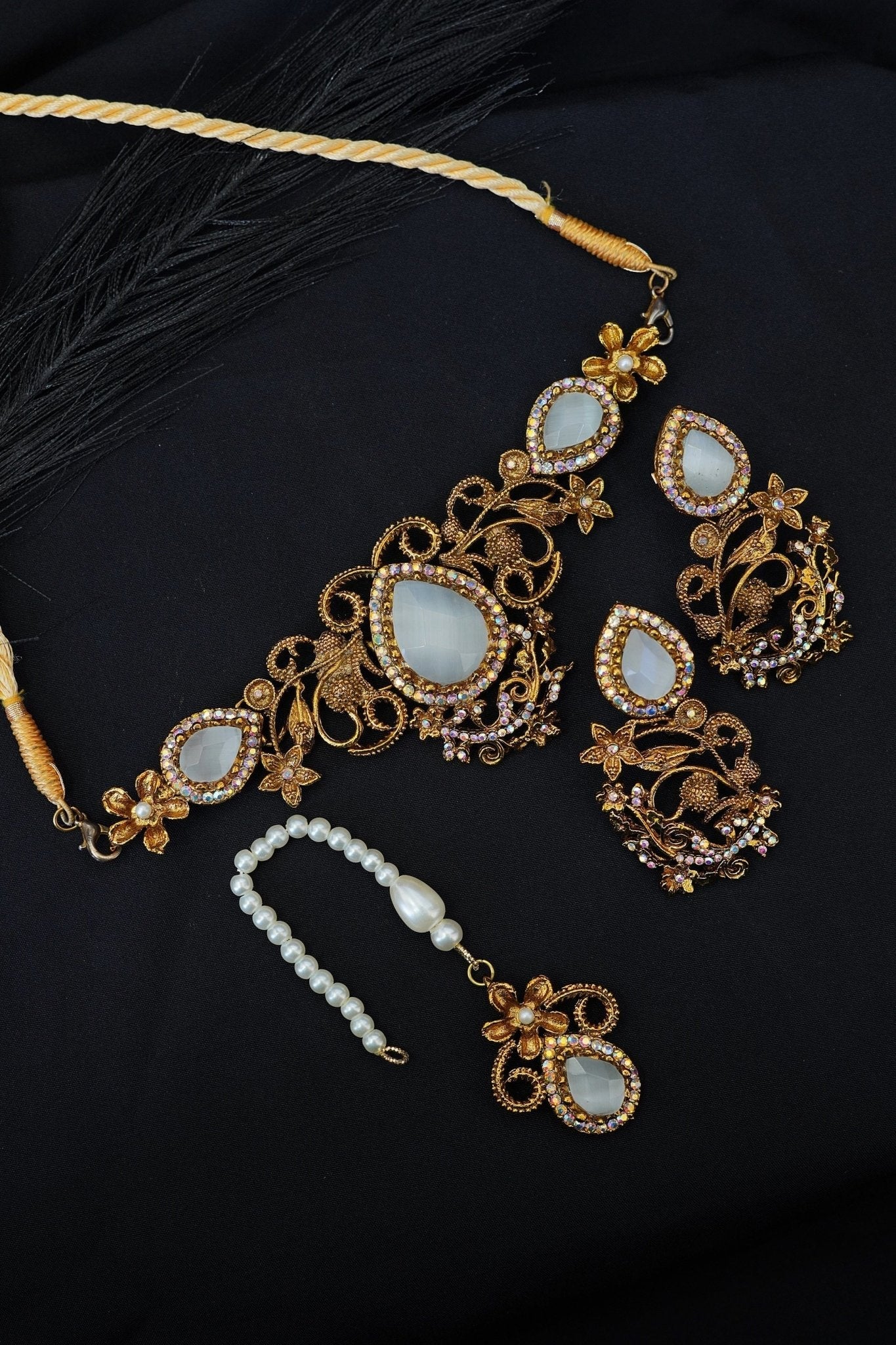 Antique Turkish Gemstone Necklace Set