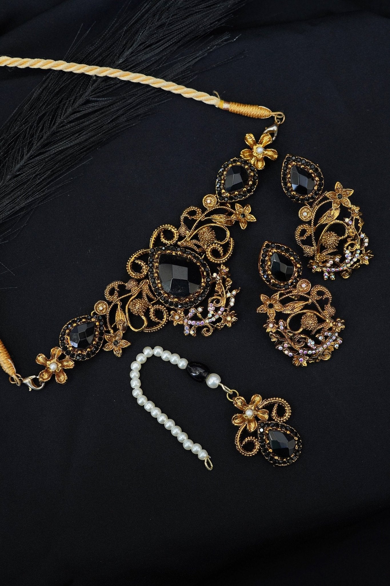 Antique Turkish Gemstone Necklace Set