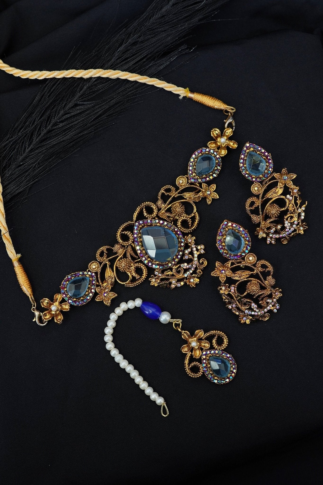 Antique Turkish Gemstone Necklace Set