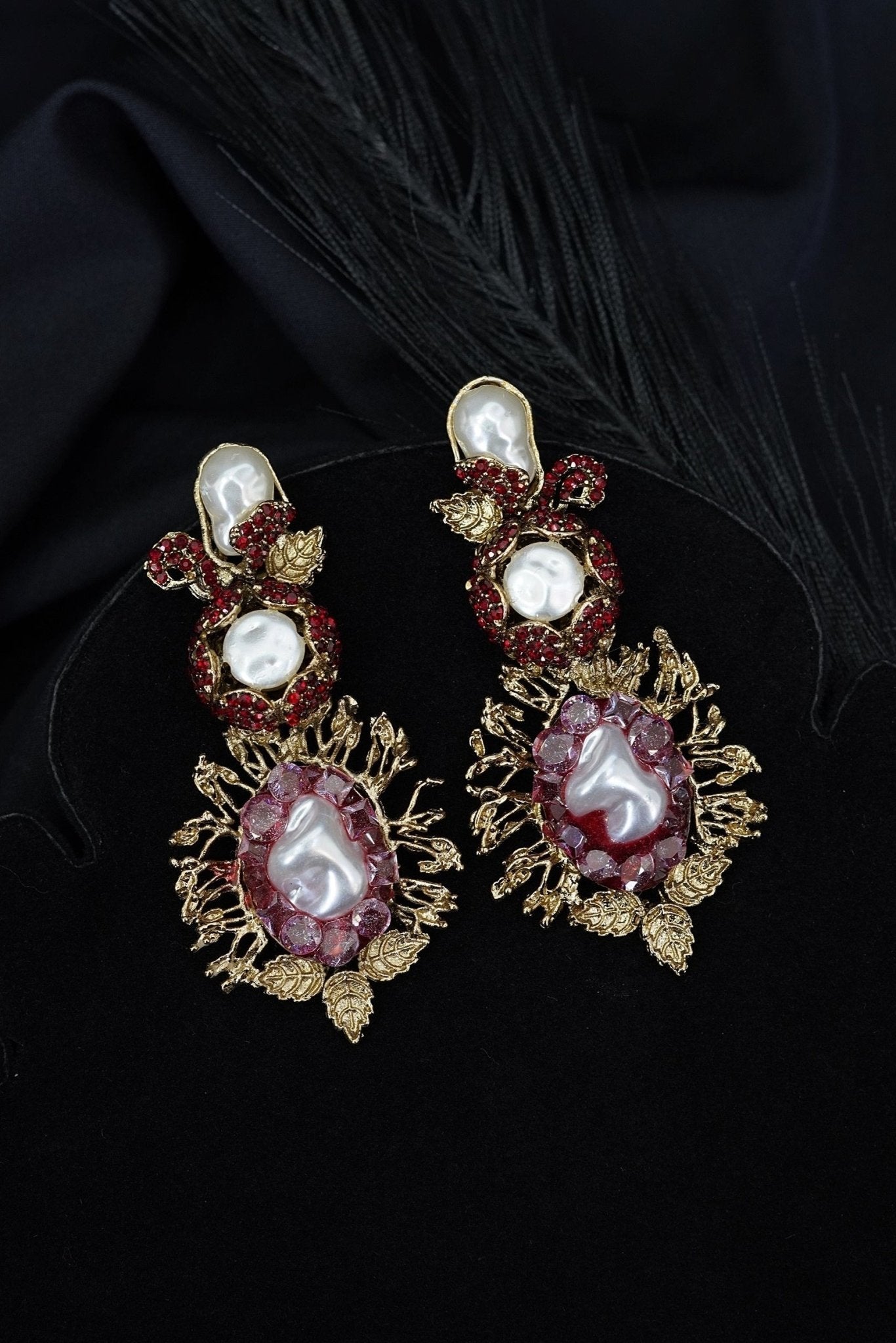 Antique Turkish Mother Pearl Earrings