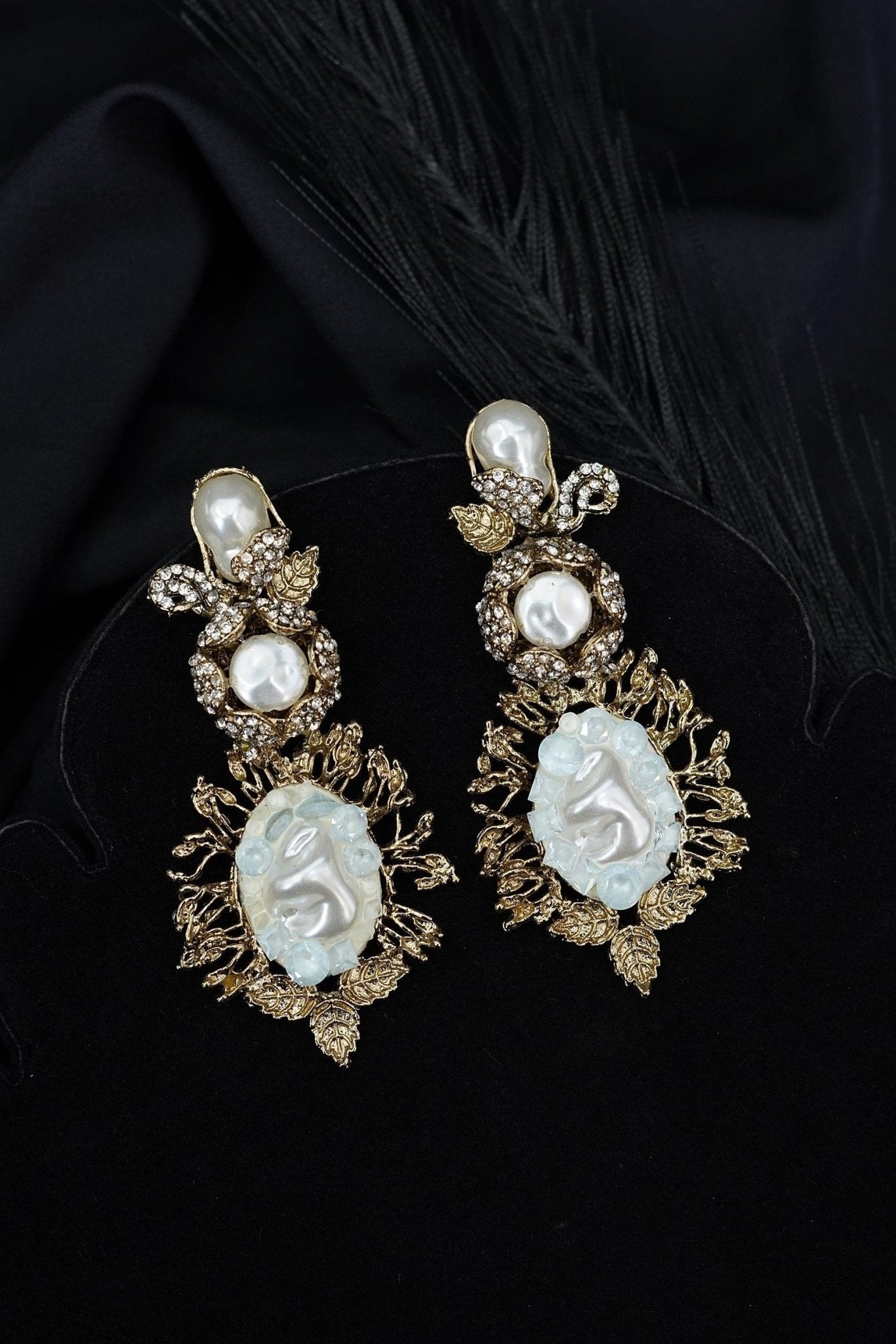 Antique Turkish Mother Pearl Earrings