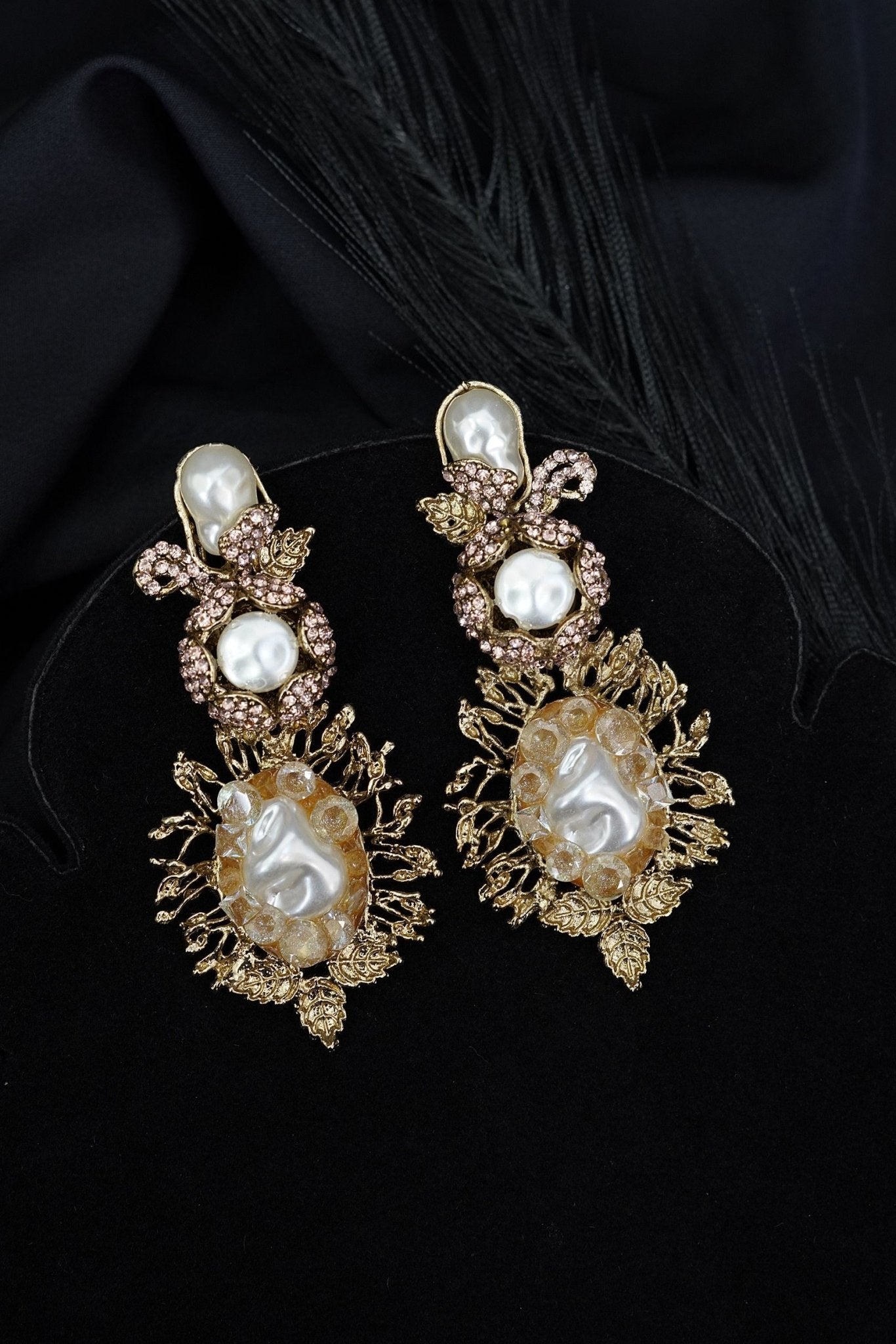 Antique Turkish Mother Pearl Earrings