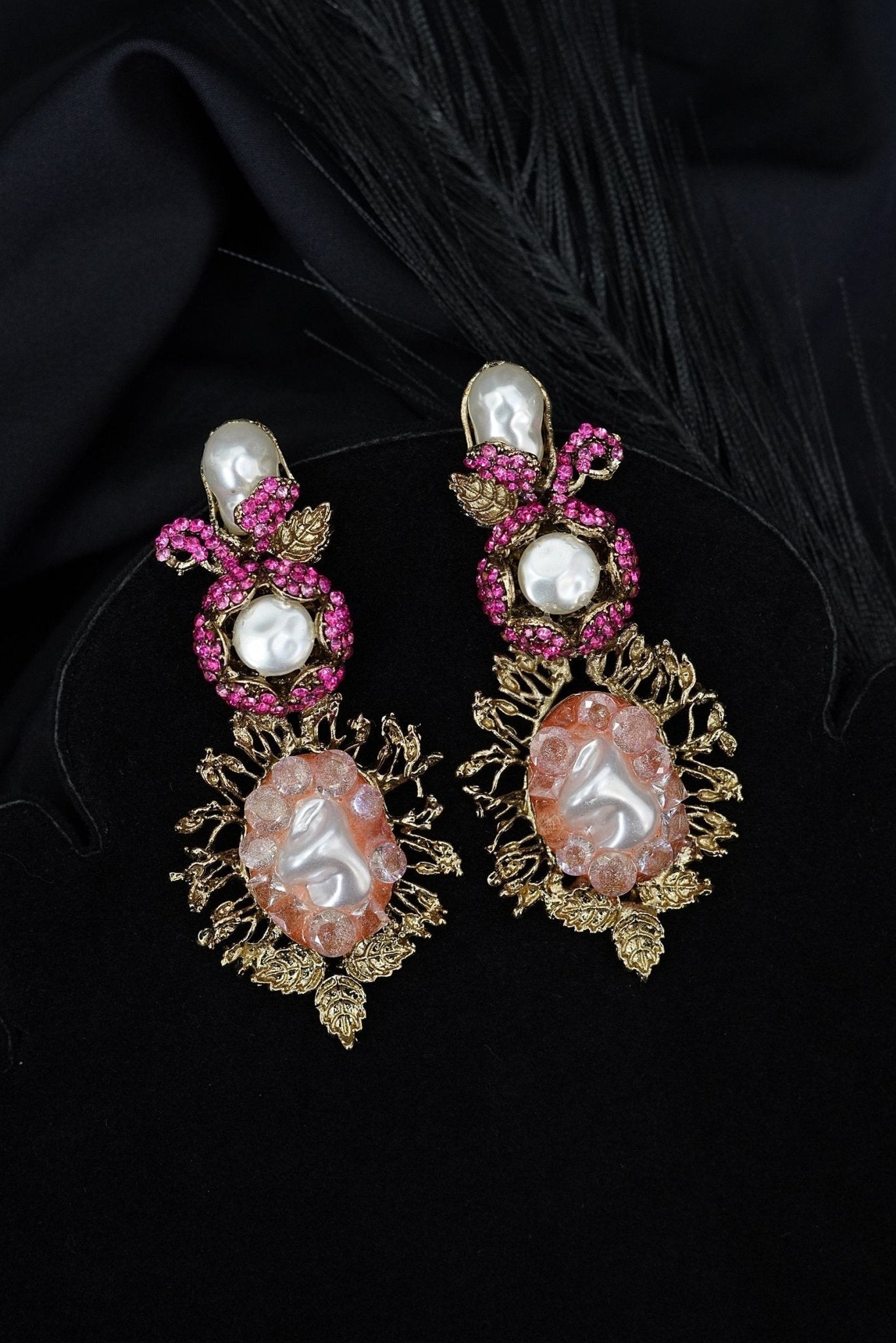 Antique Turkish Mother Pearl Earrings