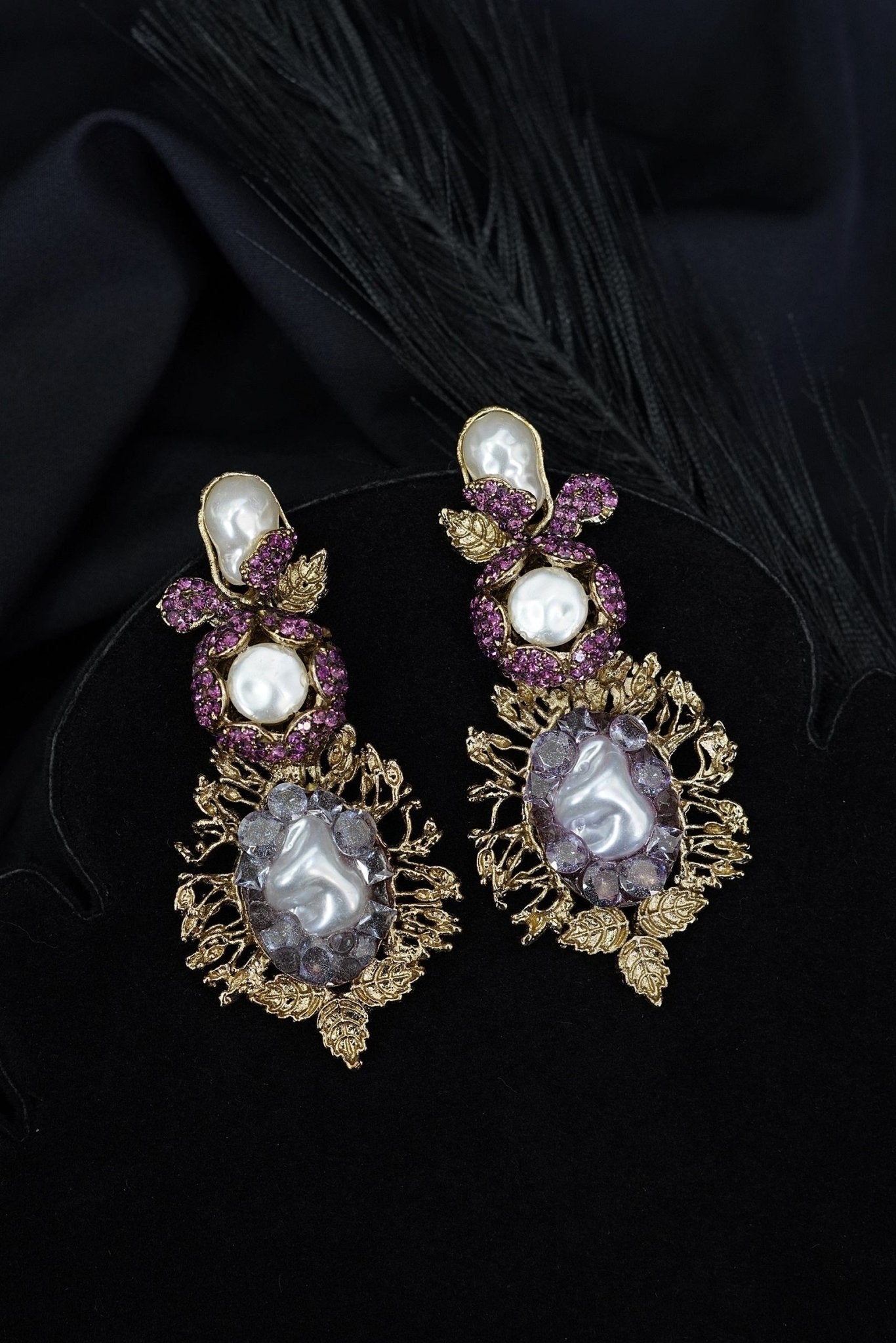 Antique Turkish Mother Pearl Earrings