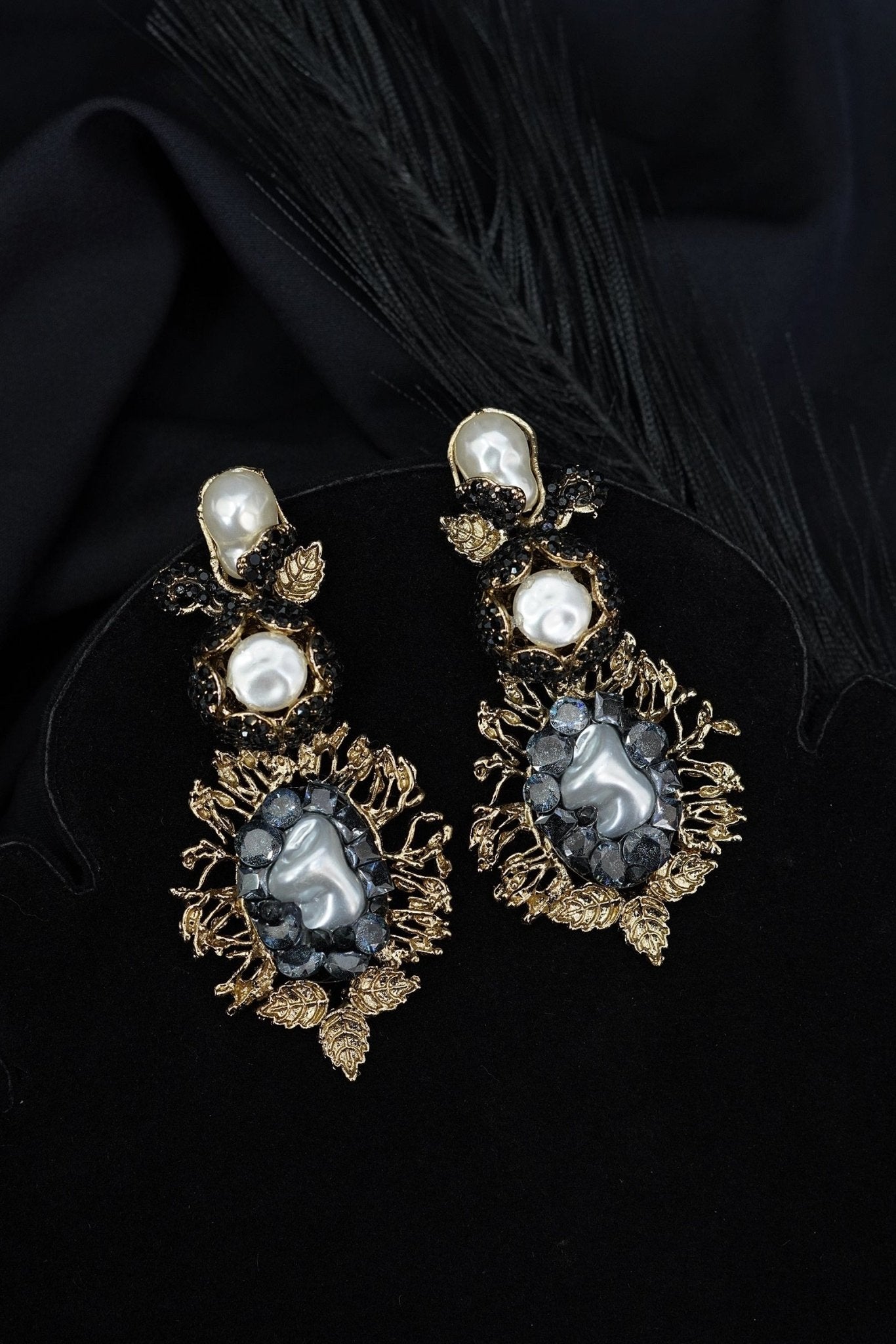 Antique Turkish Mother Pearl Earrings