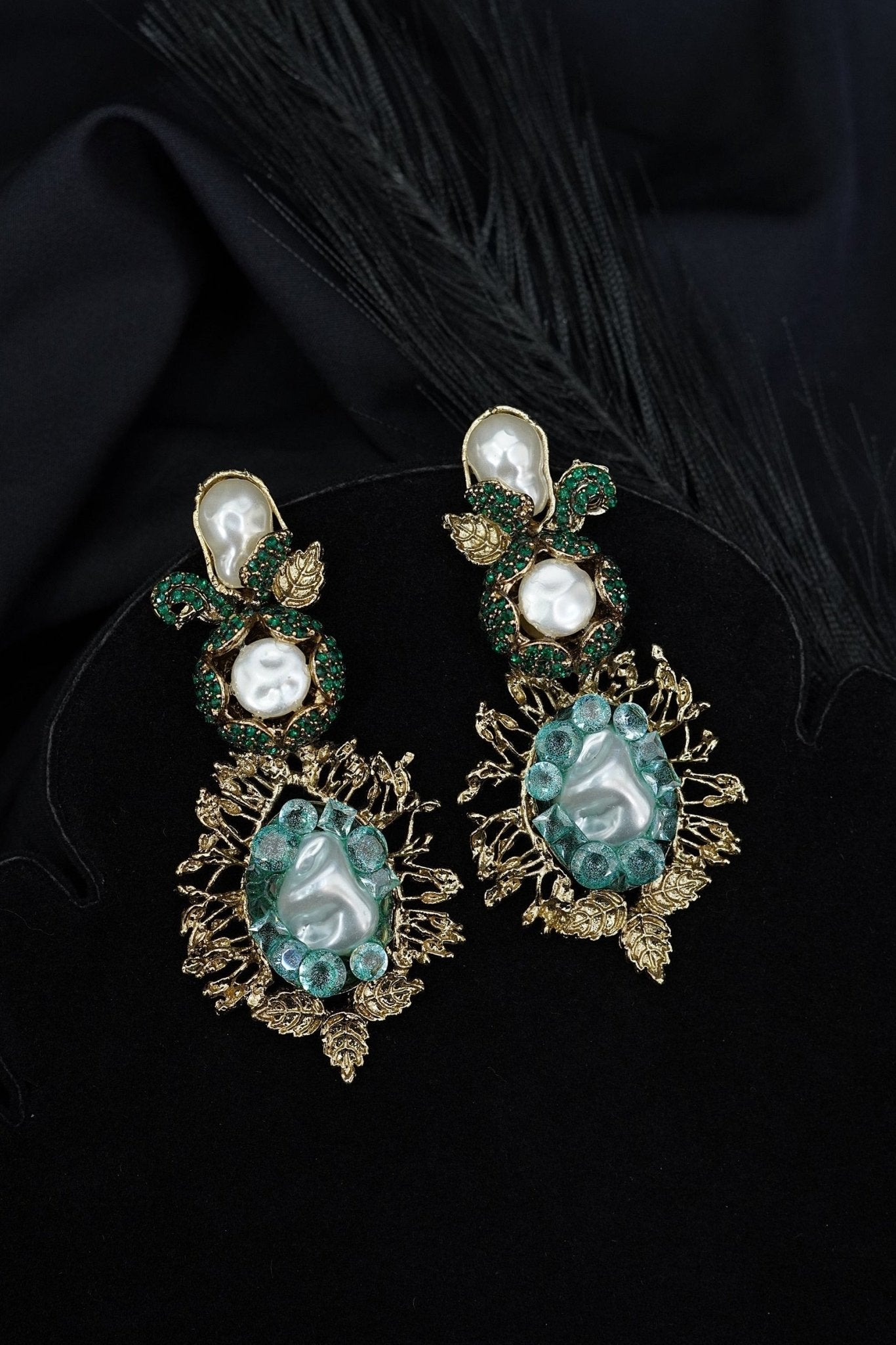 Antique Turkish Mother Pearl Earrings