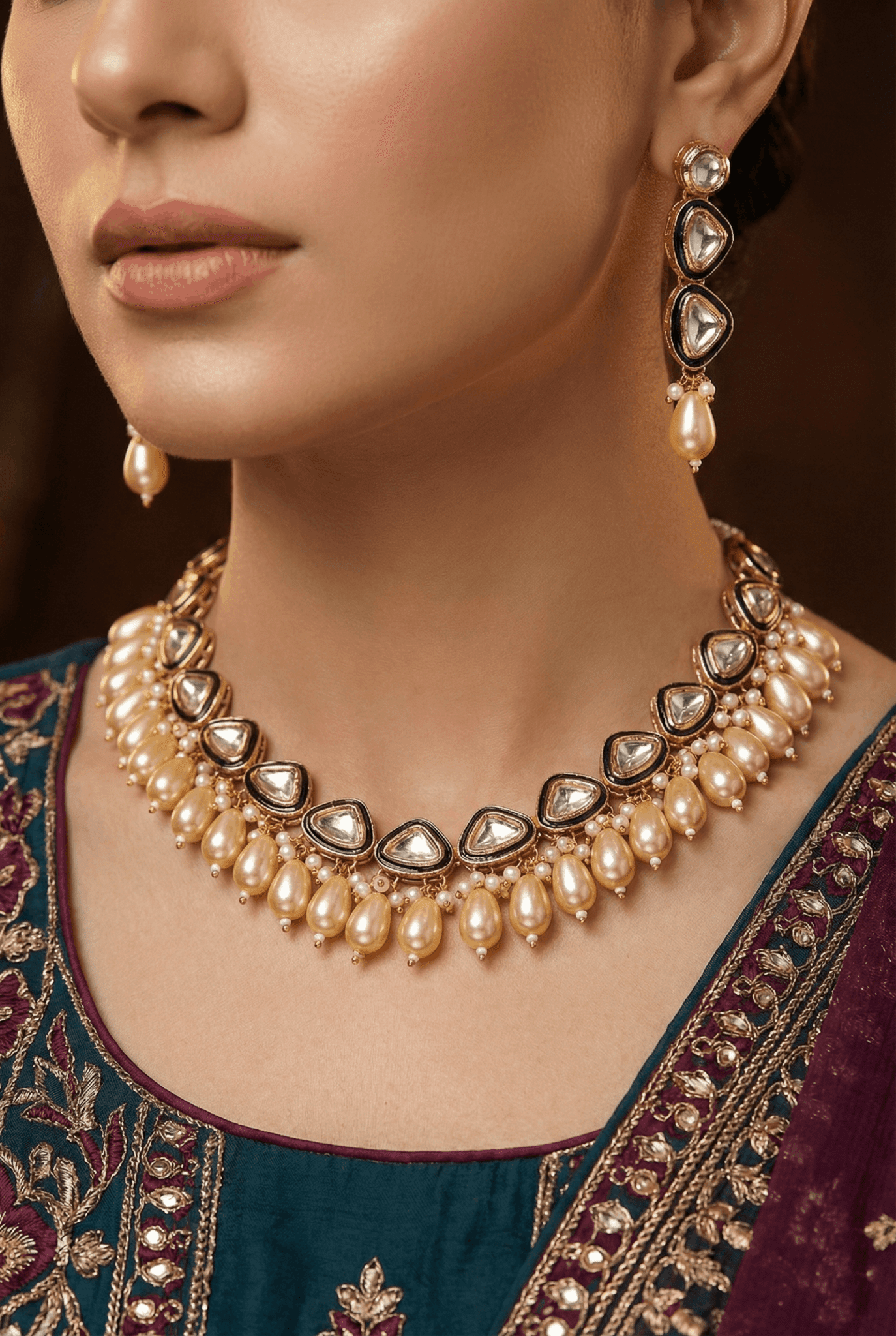 Celestial Glow Kundan Necklace