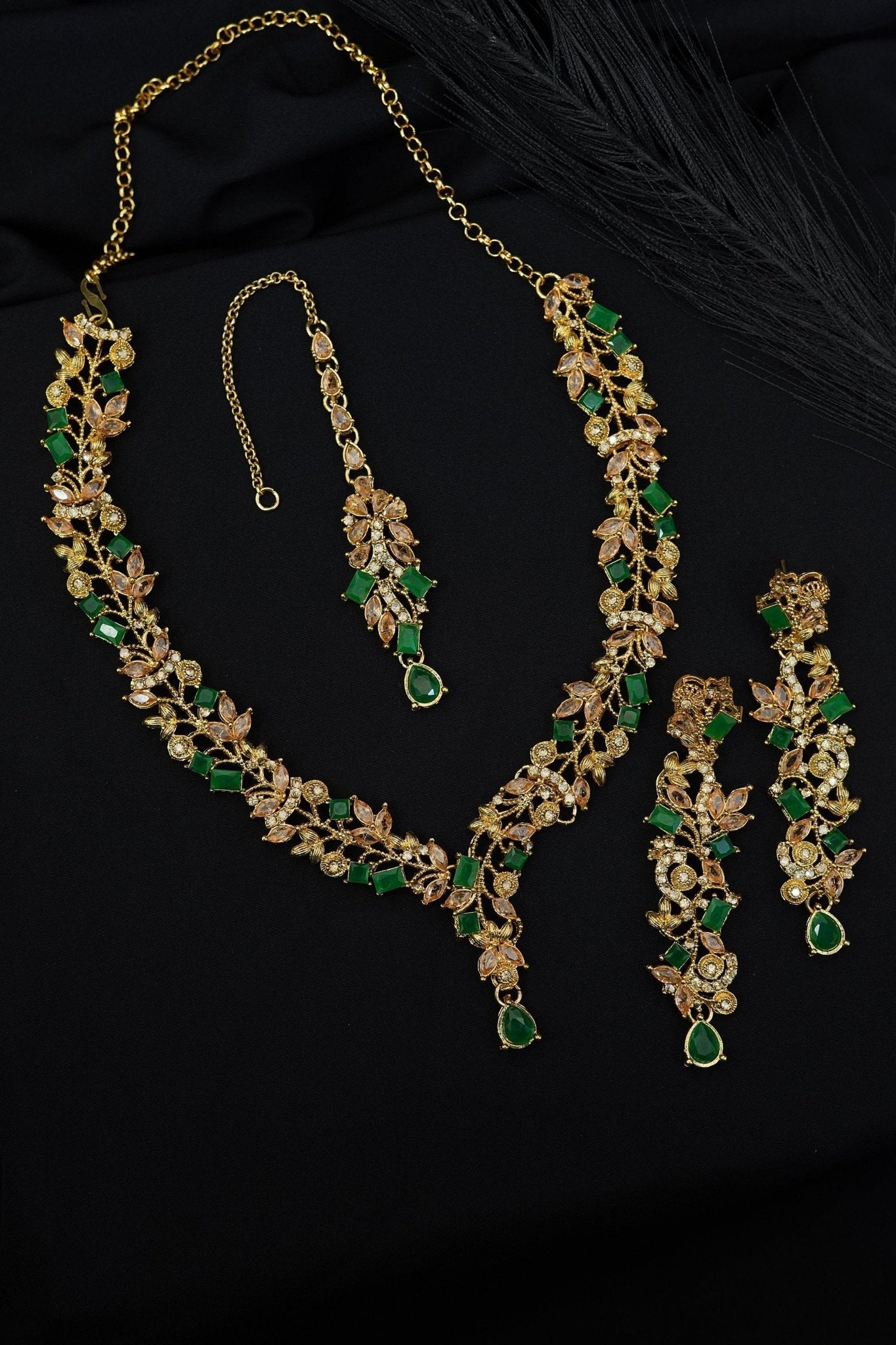 Copper Designer Style Necklace Set