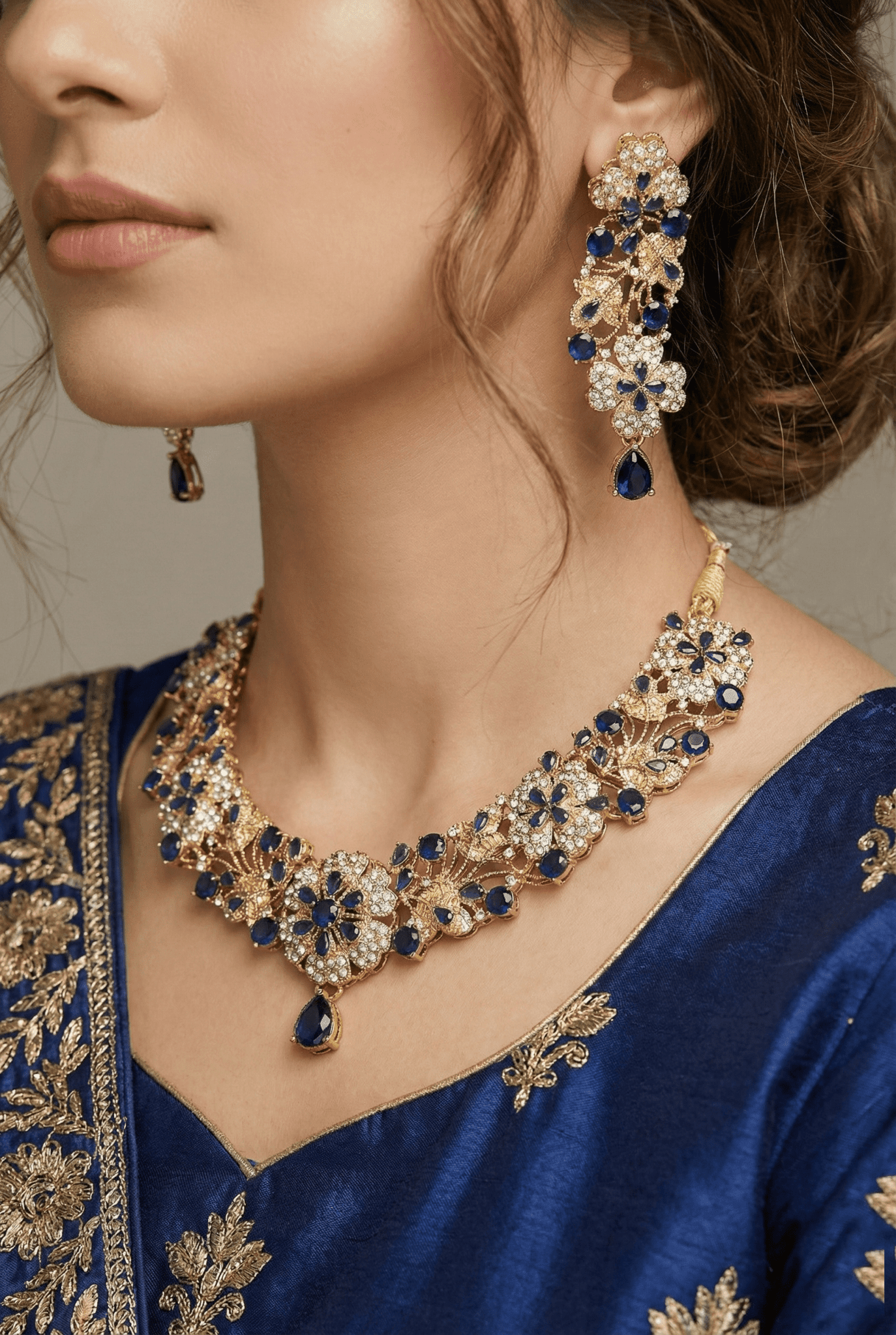 Copper Gold Look Stylish Necklace Set