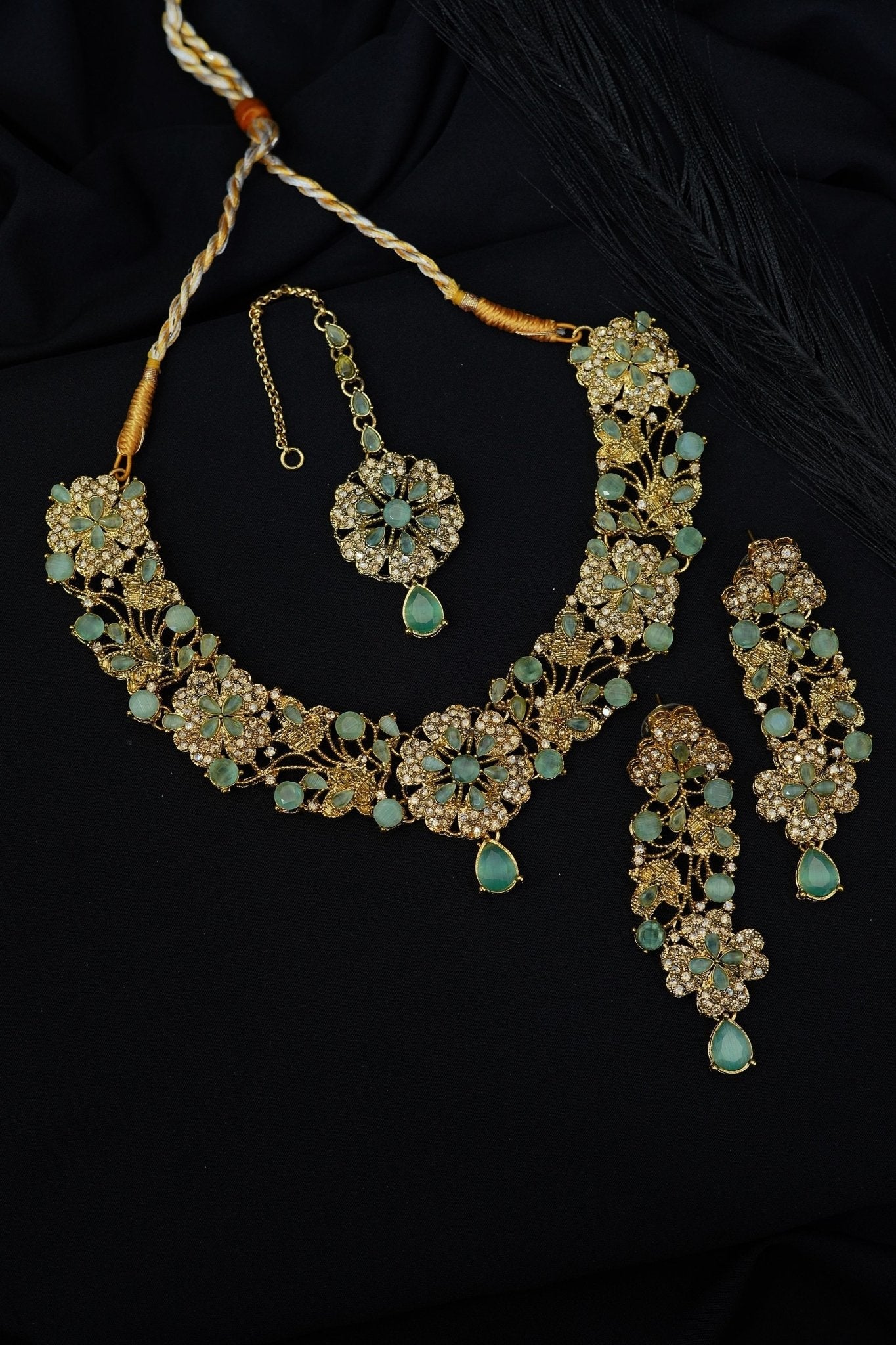 Copper Gold Look Stylish Necklace Set