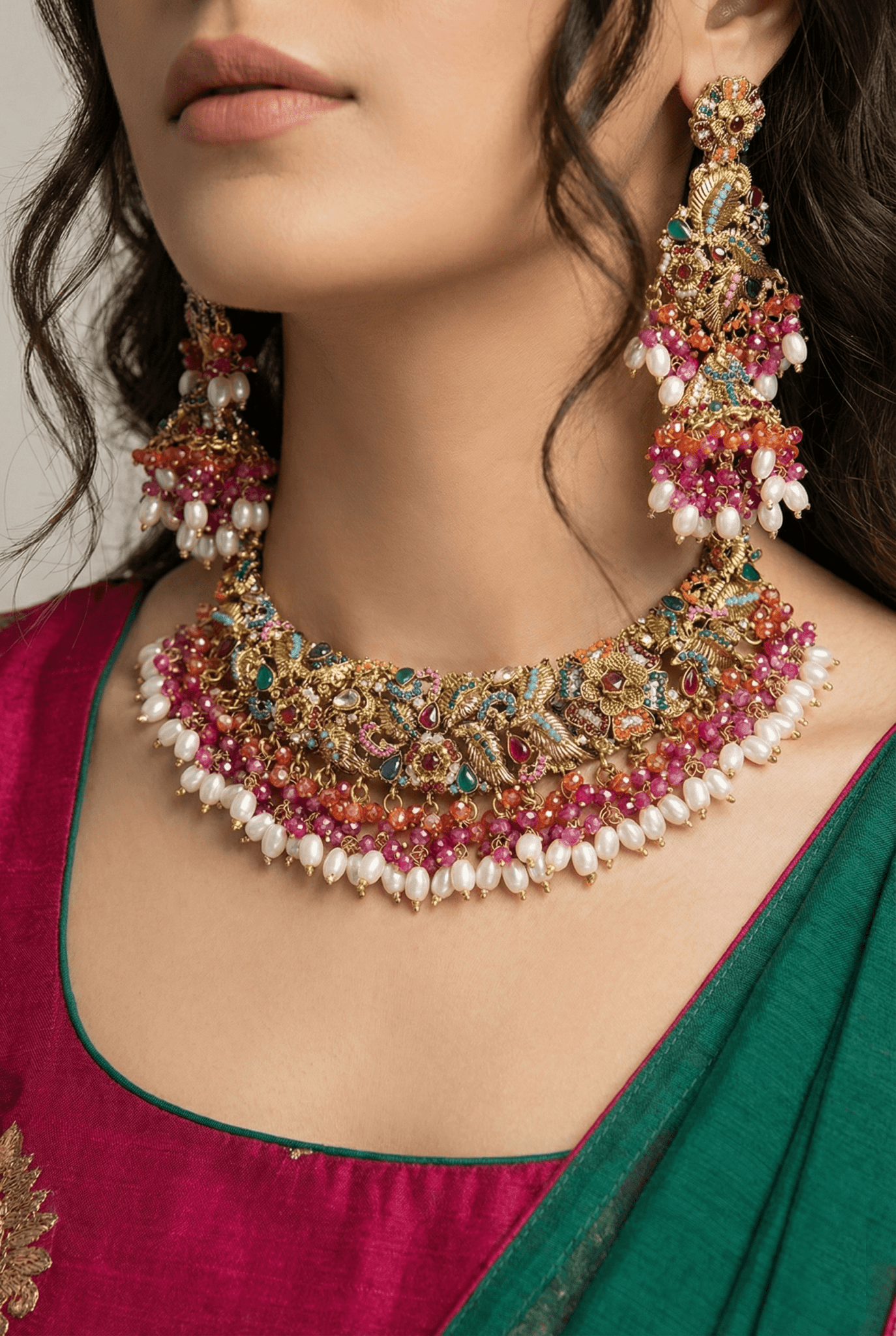 Copper Traditional Necklace Set