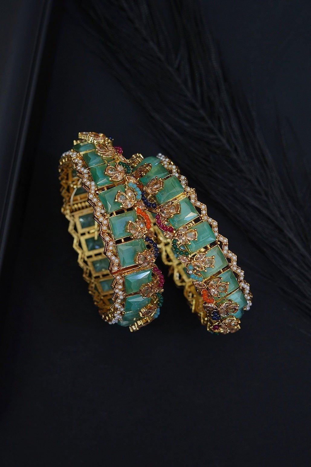 Cubic Zirconia Bangles Pair