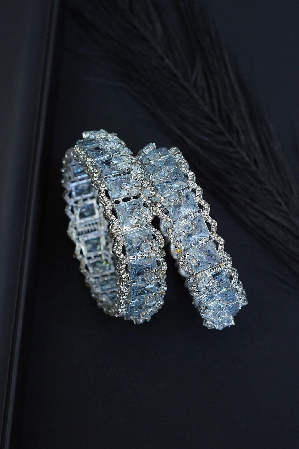 Cubic Zirconia Bangles Pair