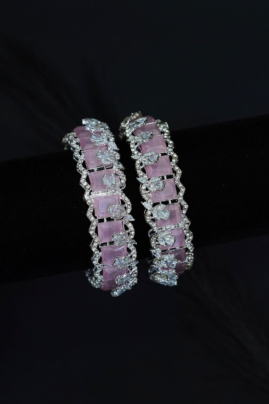 Cubic Zirconia Bangles Pair