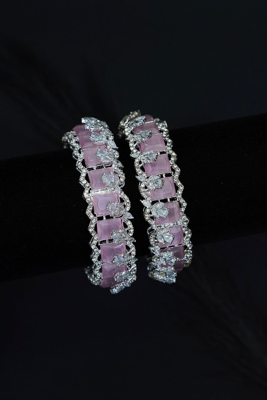 Cubic Zirconia Bangles Pair