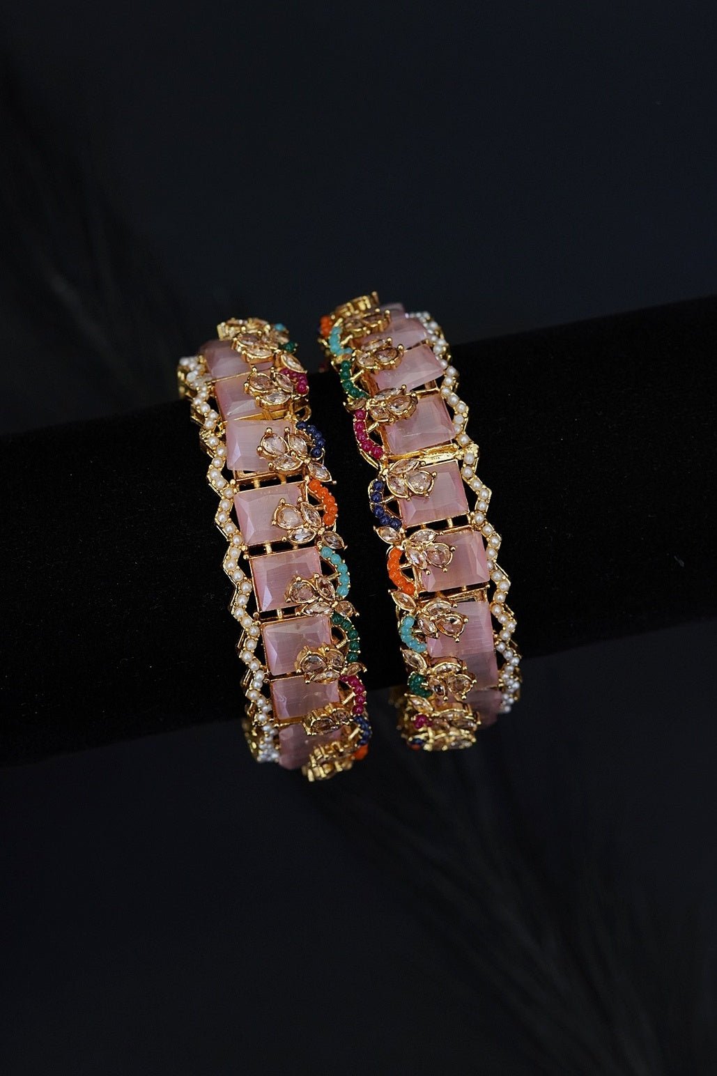 Cubic Zirconia Bangles Pair