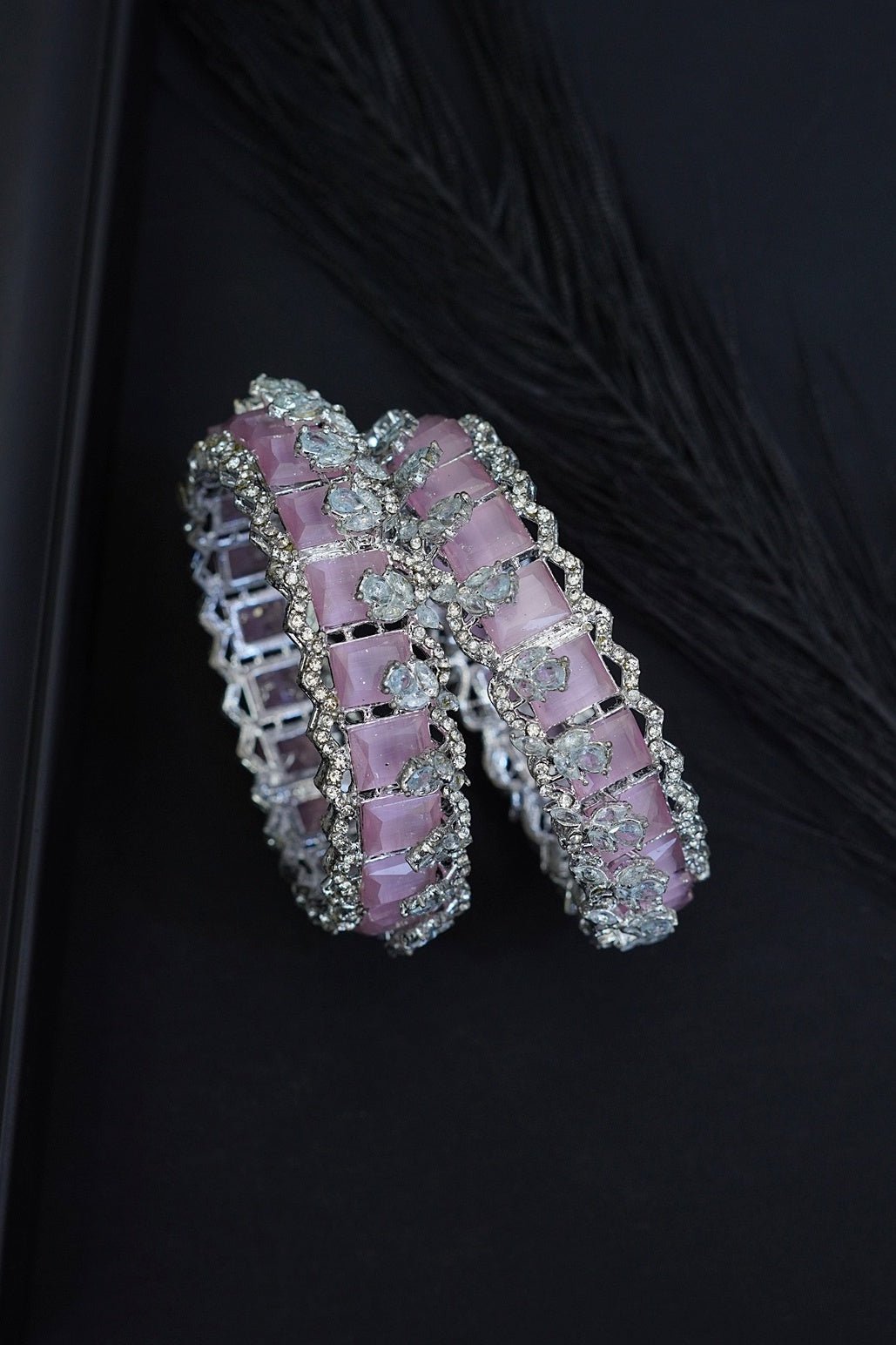 Cubic Zirconia Bangles Pair