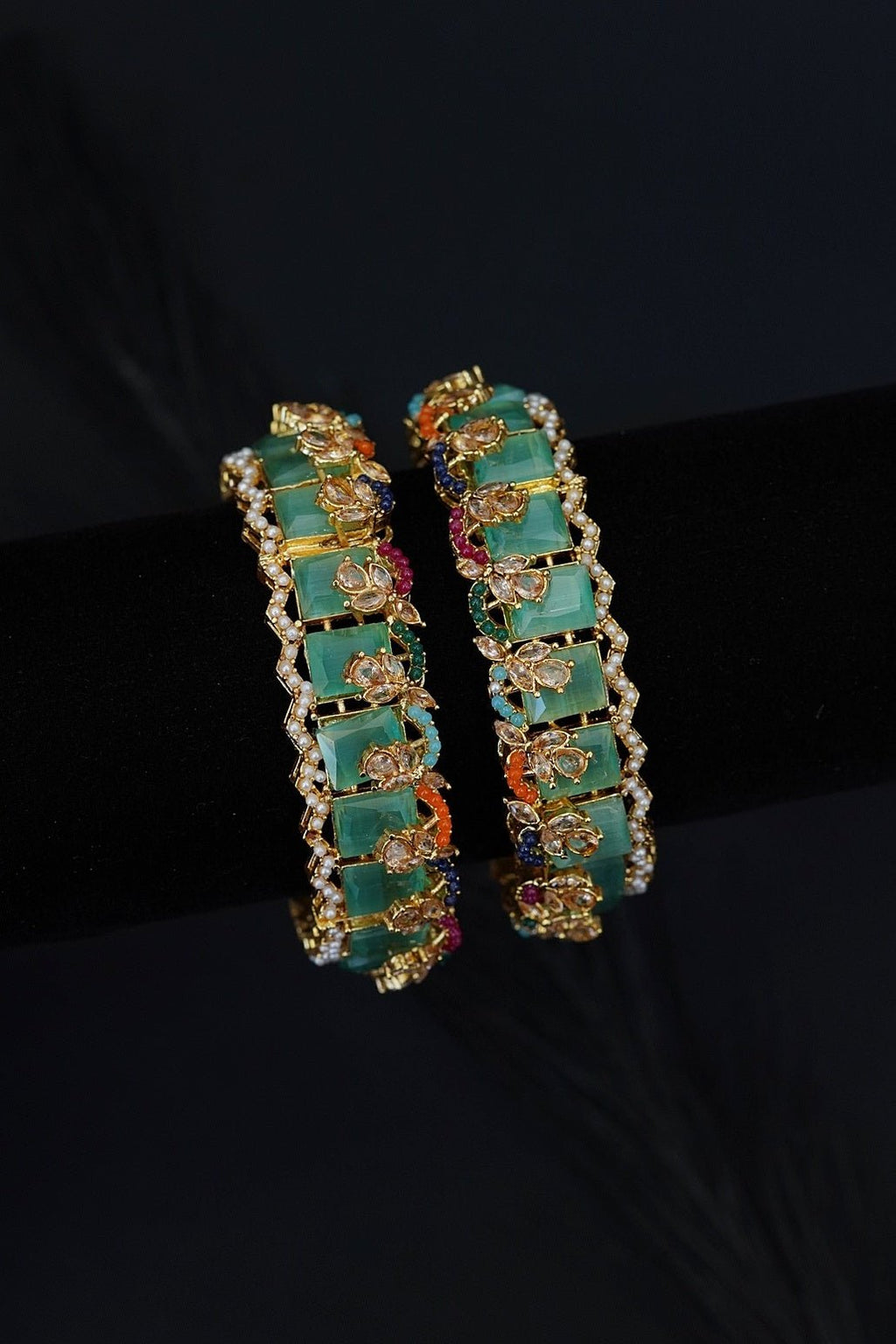 Cubic Zirconia Bangles Pair